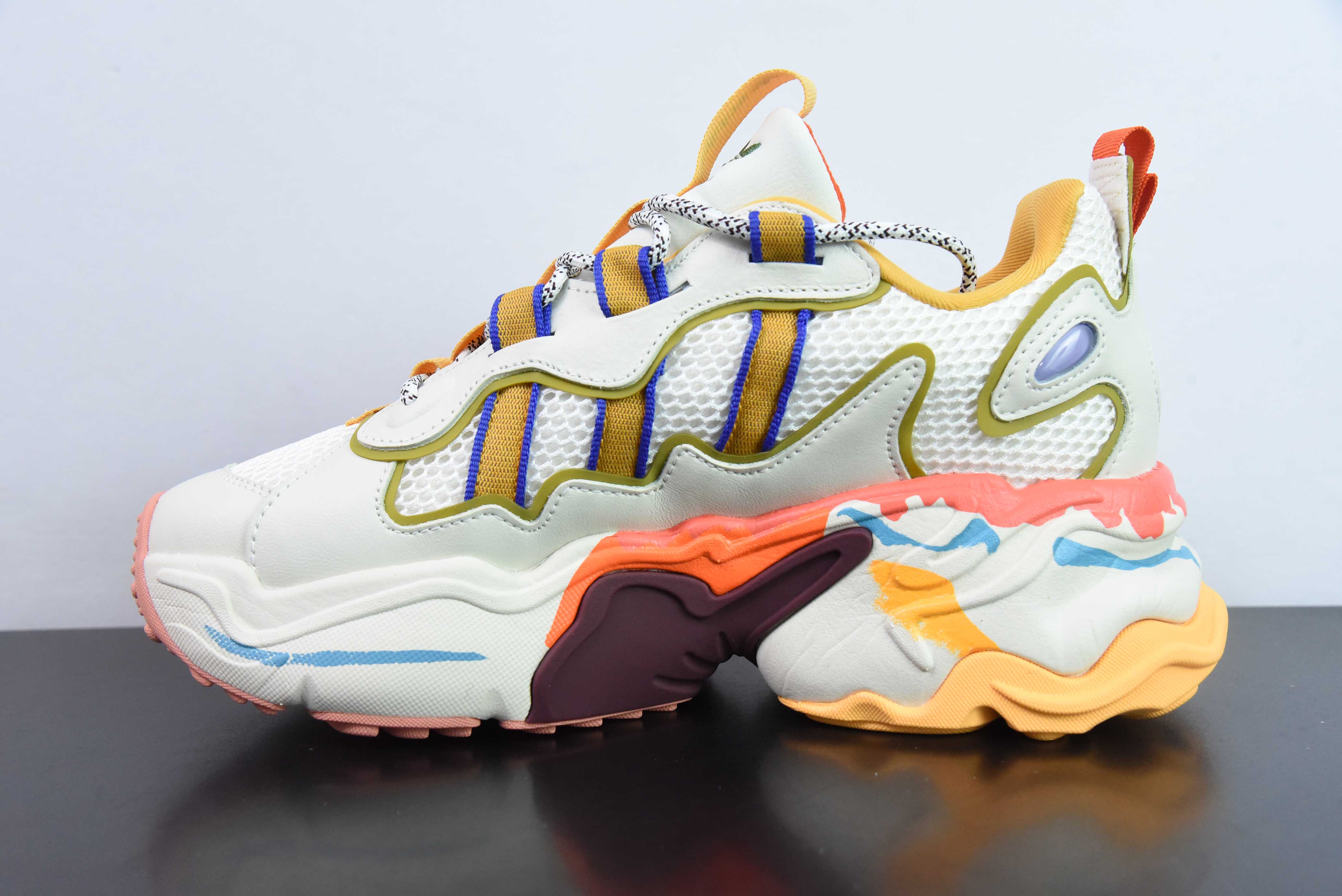 광고 오리지널스 오즈 시미스 1.0 오즈 시미스 1.0 시리즈 로우 탑 두꺼운 바닥 높이 증가 팝 스타일 레트로 쿠션 캐주얼 스포츠 조깅화 IG5660 사이즈: 36-46