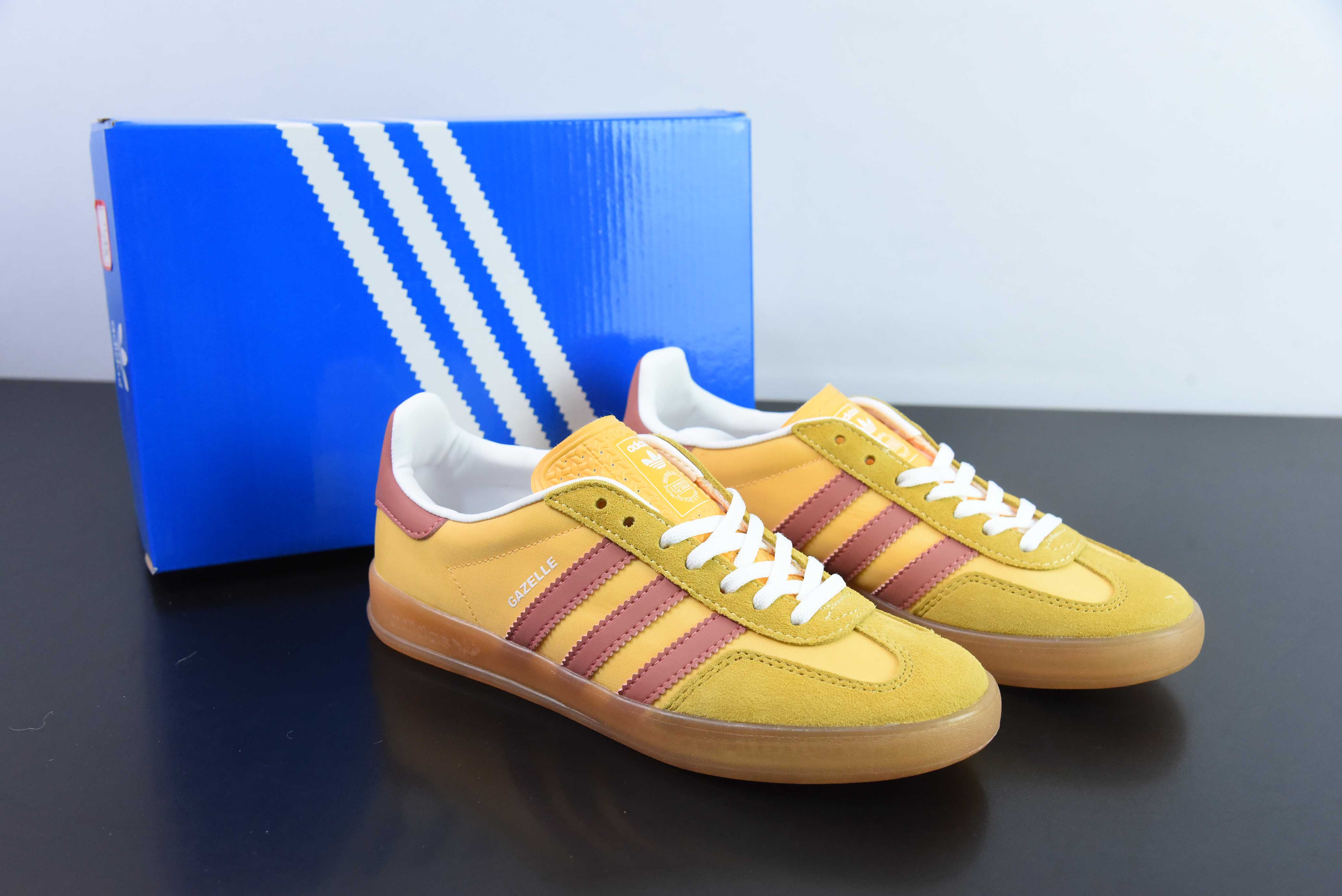 Ad Originals 가젤 실내 IE2959 샴록 레트로 캐주얼 미끄럼 방지 내마모성 로우 탑 보드 슈즈 사이즈: 35.5-45