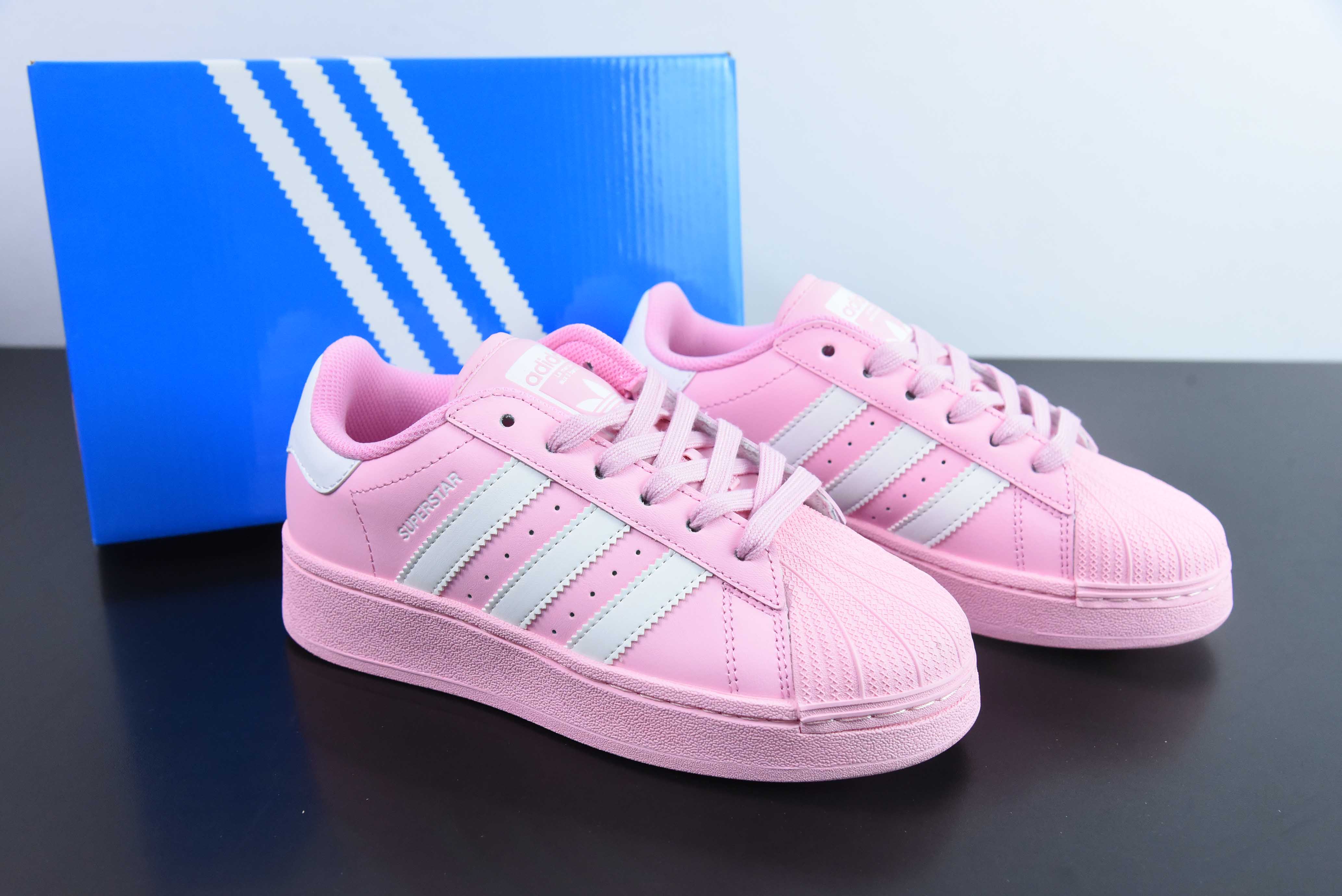 쉘헤드 아디다스 오리지널스 슈퍼스타 XLG 두꺼운 밑창의 쉘헤드 클래식 스몰 플레이트 슈즈 아이템: ID5733 사이즈: 36-44