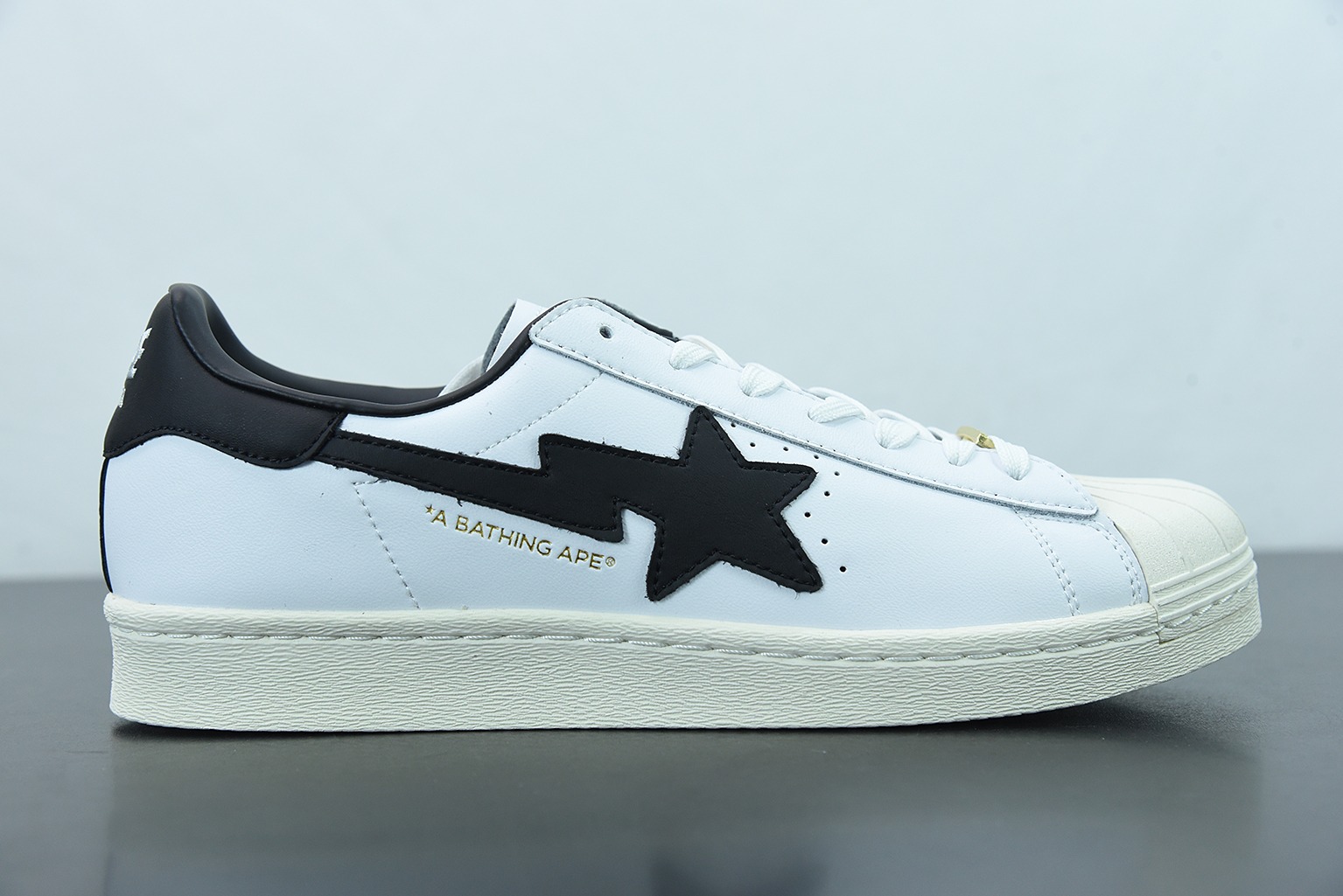 아디다스 에이프 공동 브랜드 쉘 헤드 풀 헤드 레이어 캐주얼 스니커즈 BAPE x 애드 슈퍼스타 80년대 GZ8980 사이즈: 36-45