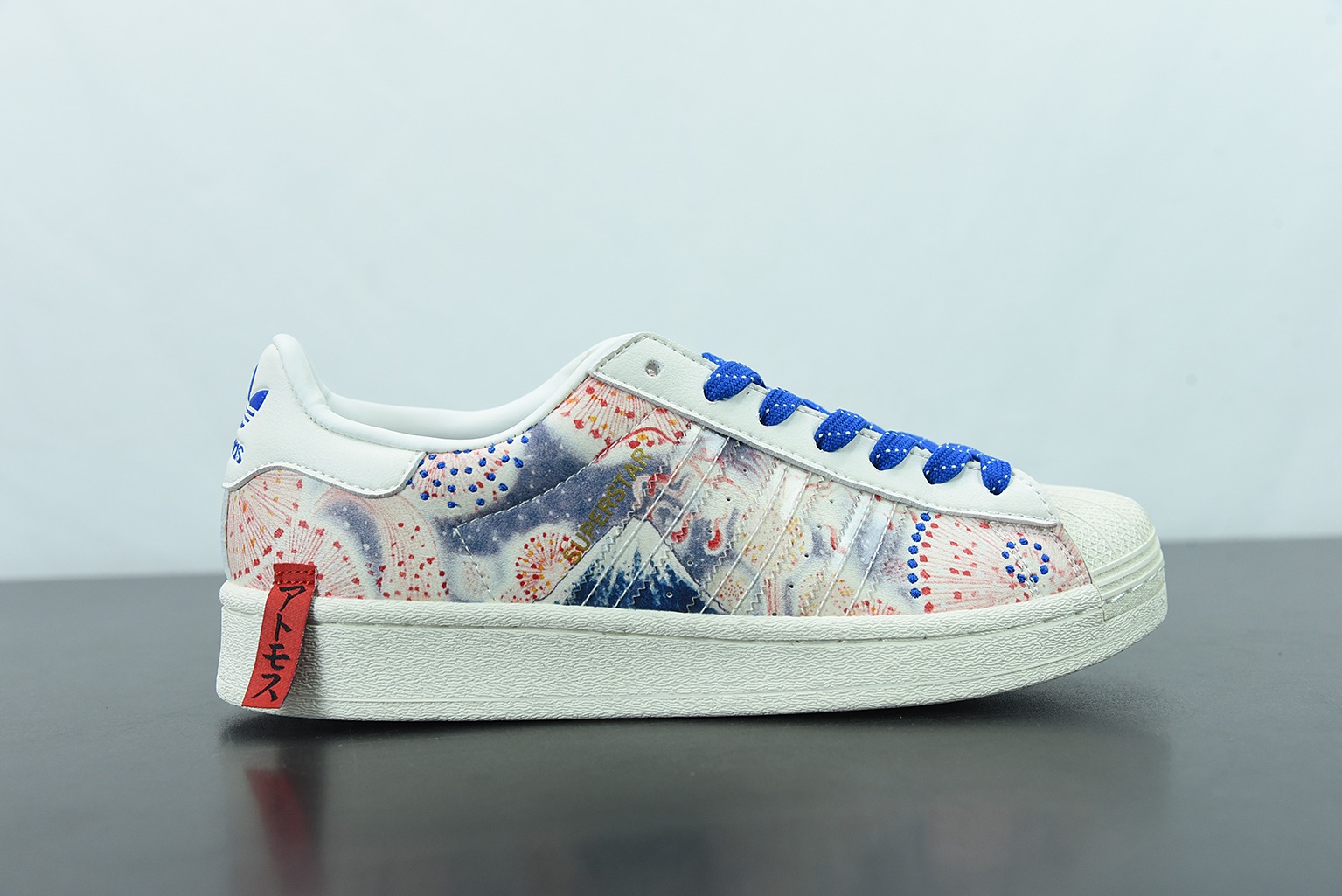 아디다스 슈퍼스타 SST 스모스 GX7791 공동 브랜드 우키요에 그래피티 쉘헤드 풀헤드 캐주얼 크리켓 슈즈 사이즈: 36-45