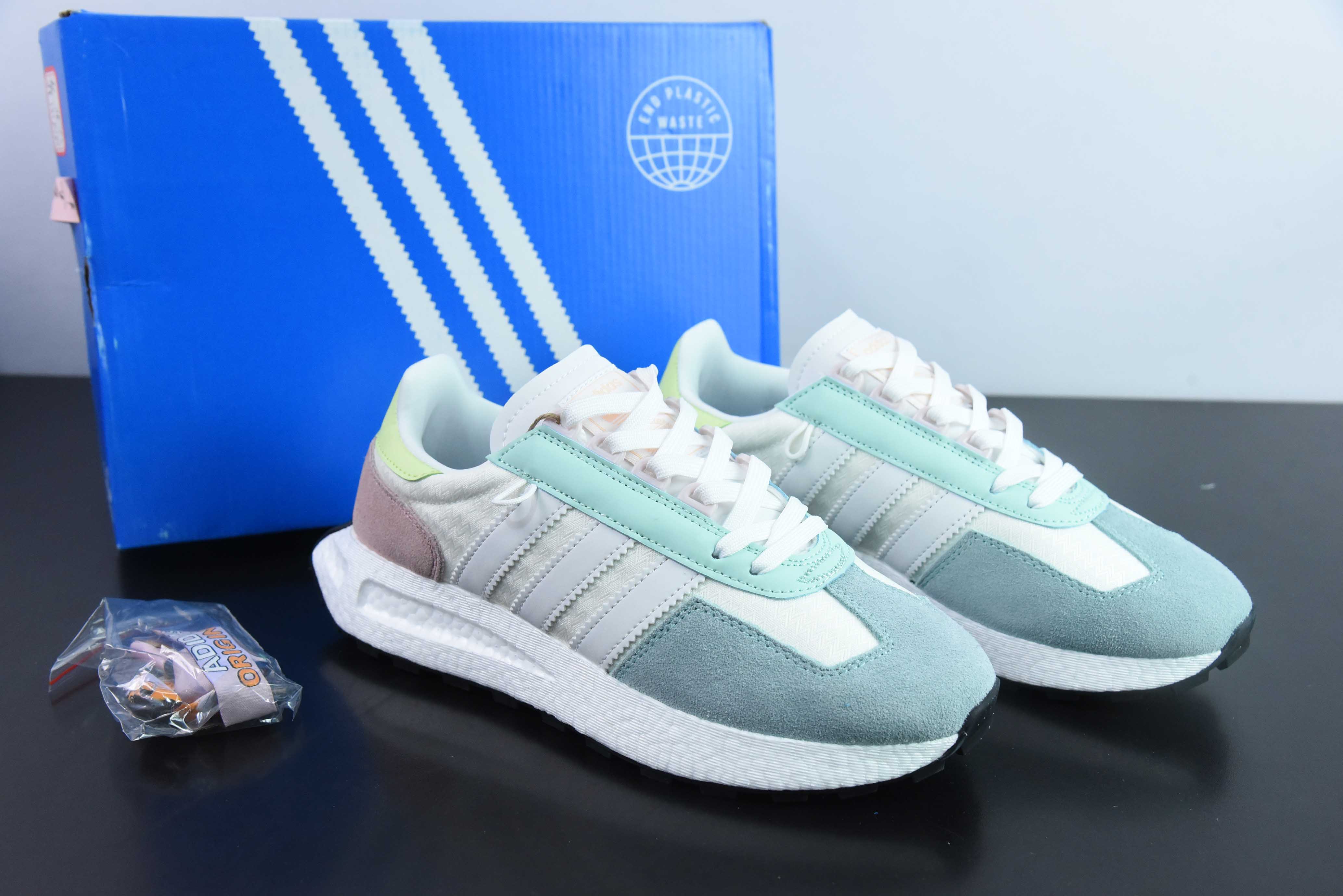 아디다스 오리지널스 레트로피 부스트 E5 시리즈 레트로 레이싱 프로토타입 제너레이션 시리즈 팝콘 쿠셔닝 캐주얼 스포츠 조깅화 아이템: ID6259 사이즈: 36-45