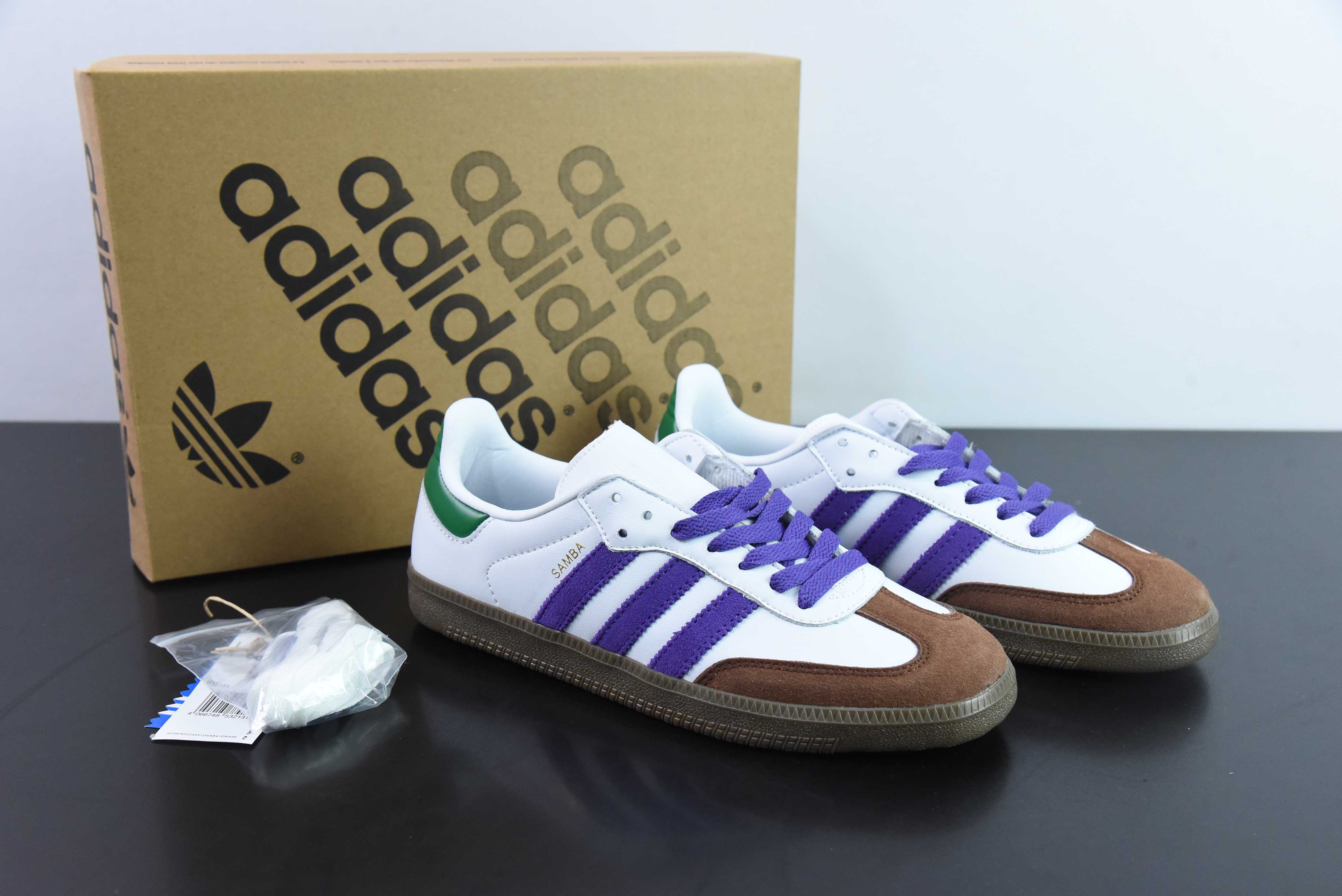 아디다스 오리지널스 가젤 인도어 브라운 퍼플 그린 아이템: ID8349 사이즈: 36-45