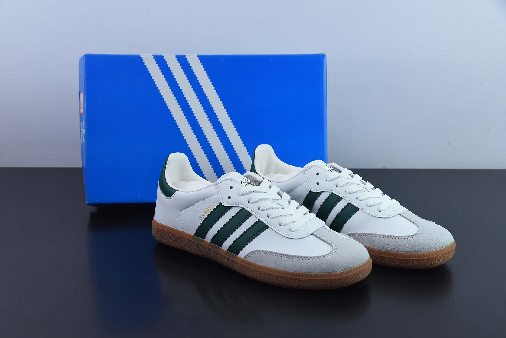 Ad 삼바 비건 OG HQ7036 아디 샴록 캐주얼 슬레이트 슈즈 사이즈: 36-45