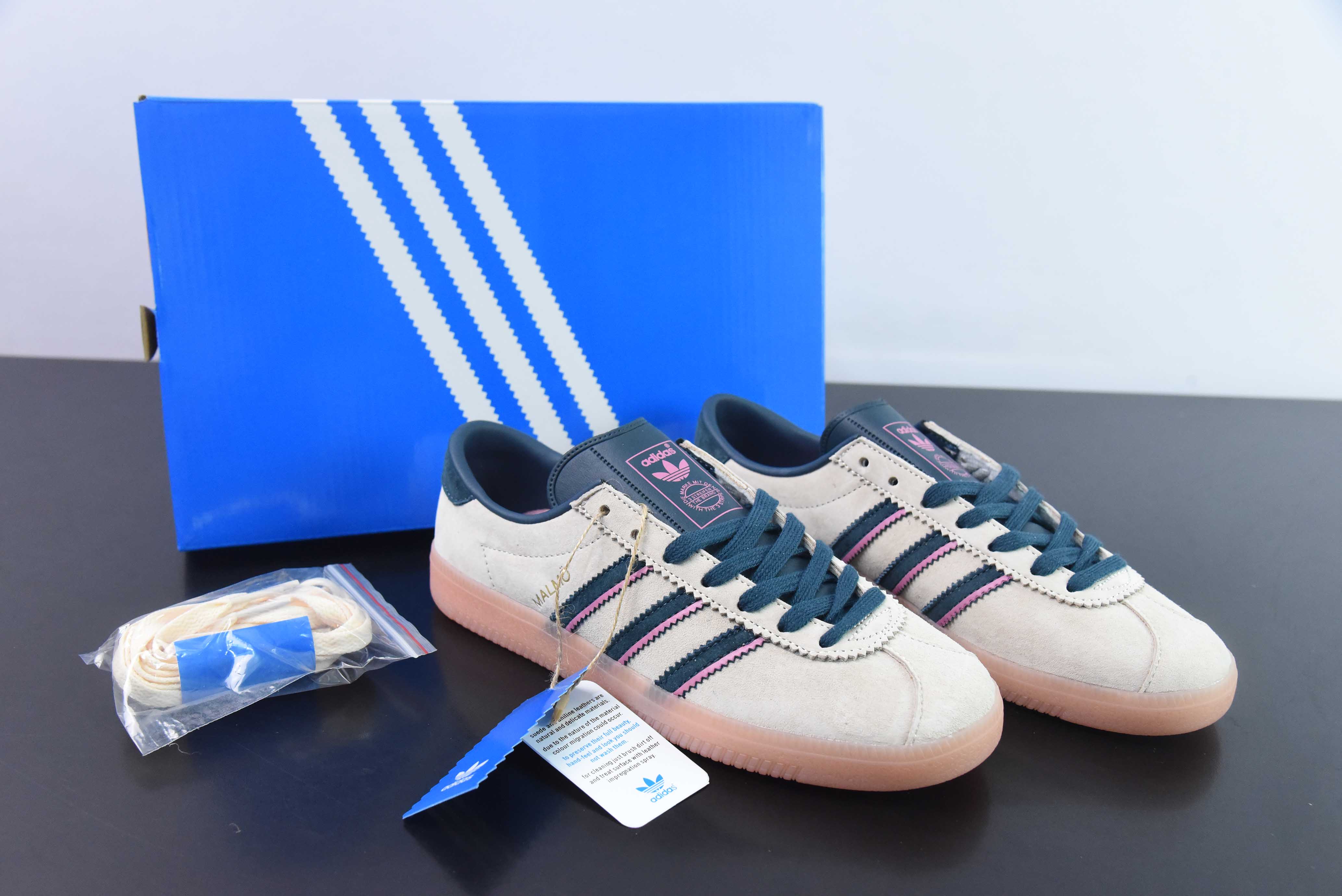 아디다스 오리지널스 말모 시리즈 말모 시리즈 로우탑 클로버 레트로 다용도 독일 트레이닝 스타일 캐주얼 트레이너 아이템: ID2783 베이지 그린 사이즈: 36-45