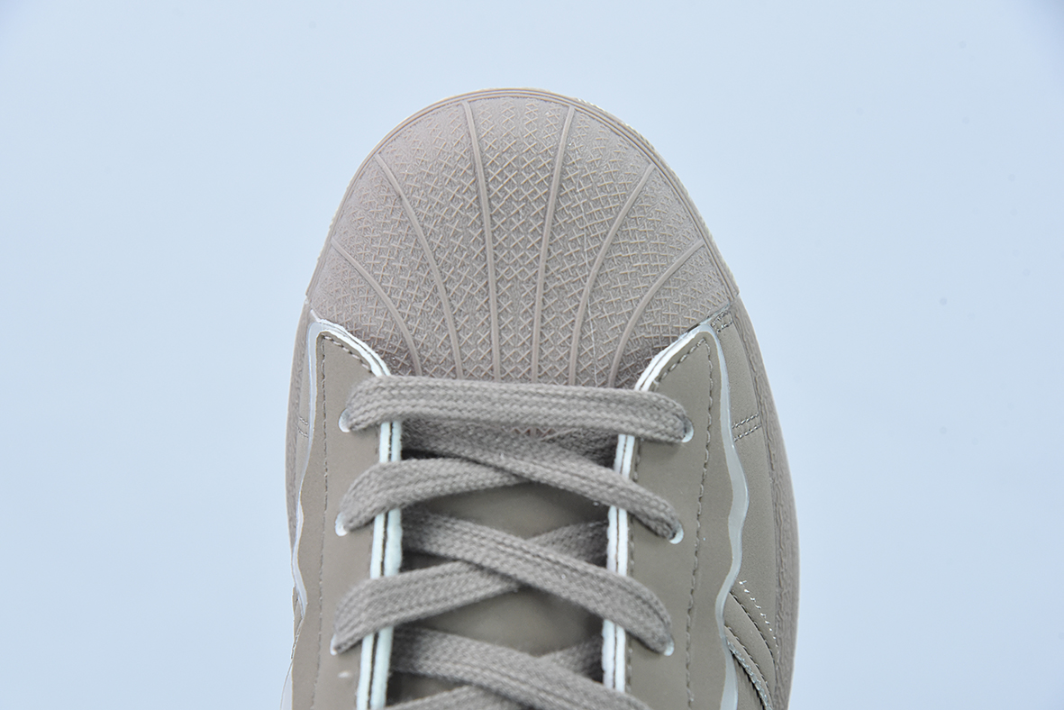 AD 오리지널 슈퍼 스타 클로버 여성용 봄 '22 로우 탑 크림 레이스 클래식 쉘 토 보드 슈즈 GW4440 사이즈: 35-44