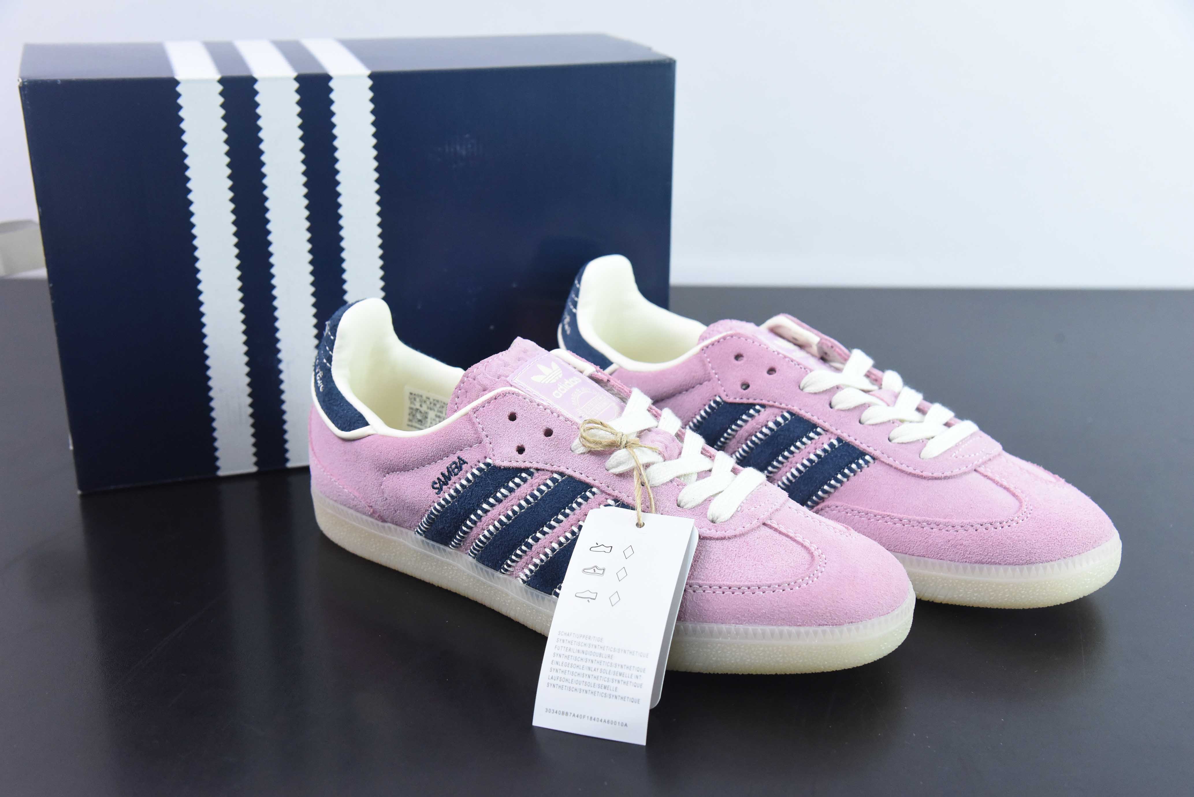 오리지널스 삼바 OG 삼바 시리즈 신사 독일 훈련 축구 스타일의 로우 탑 캐주얼 운동화 스웨이드 파우더 블루 IG4198 사이즈: 36-45