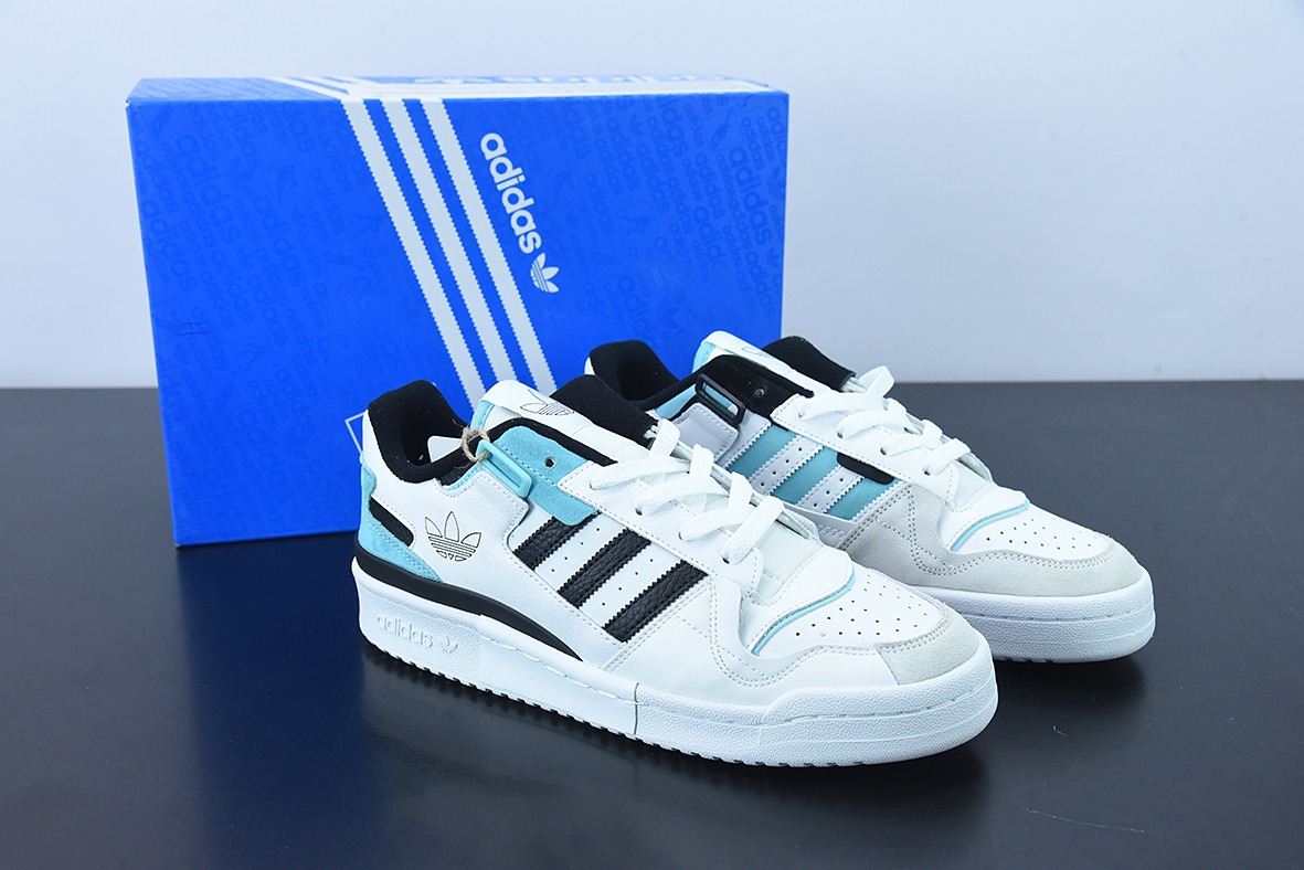 아디다스   아디다스 아디다스 포럼 84 로우 아디 샴록 크리켓 신발 화이트 블랙 블루 품목 번호 : GZ5gz... 사이즈: 36-45