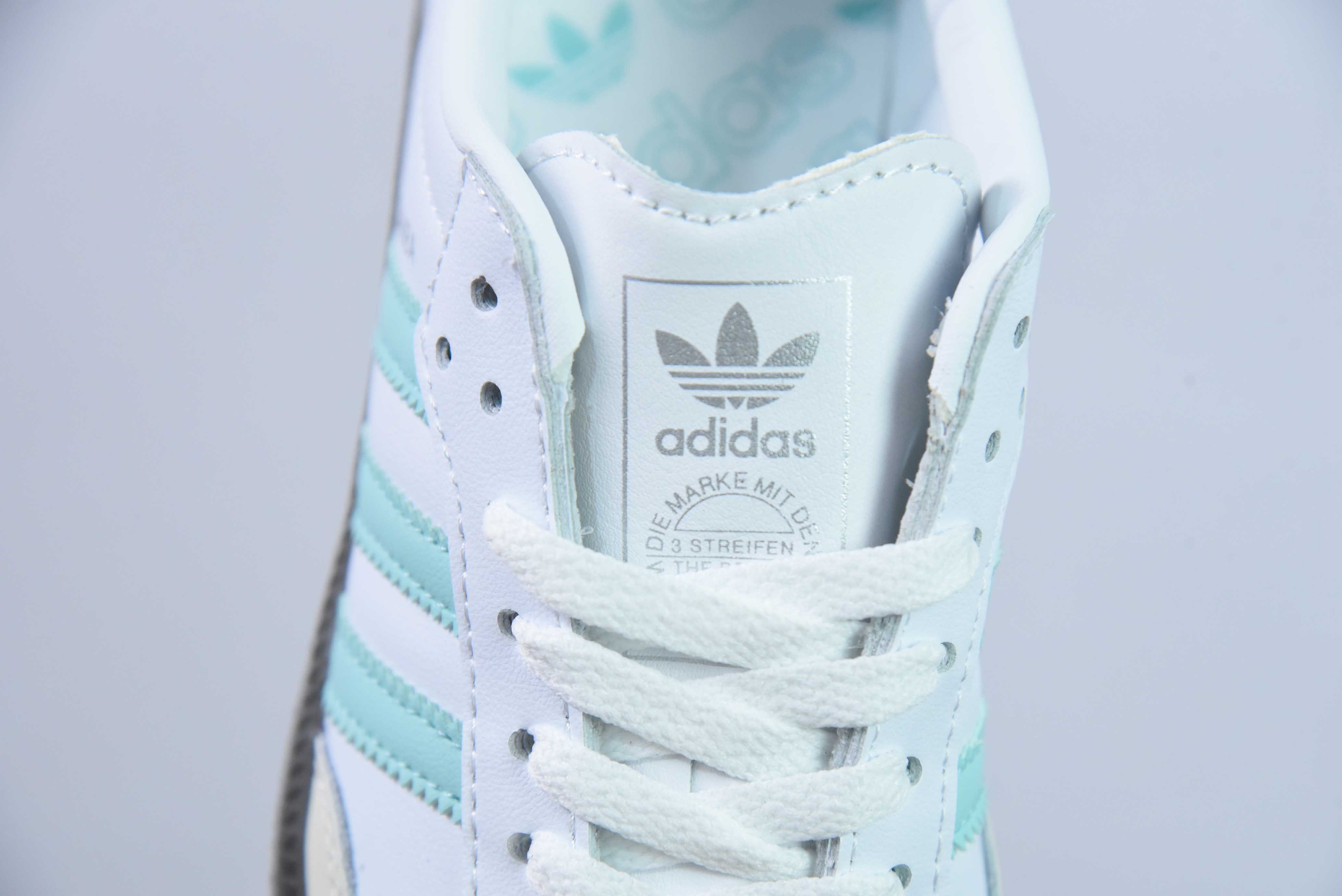 아디 클로버 아디다스 오리지널스 삼바 OG 편안하고 가벼운 미끄럼 방지 내마모성 로우탑 크리켓화 여성용 화이트 그린 36-45 사이즈