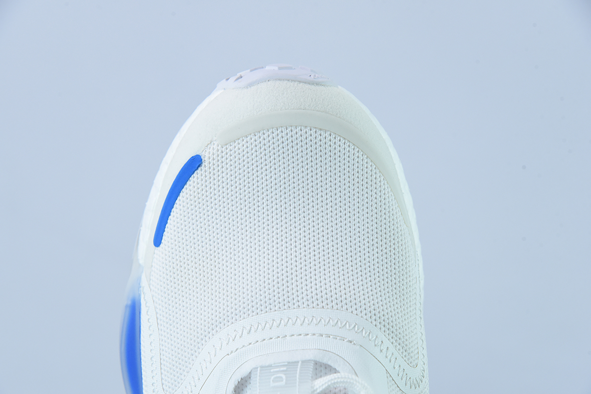 아디다스 아디다스 NMD_V3 부스트 OG 화이트 플라이 위브 시리즈 로우탑 팝콘 쿠셔닝 백 캐주얼 스포츠 러닝화 니트 화이트 블루 레드 GX3379 사이즈: 36-45