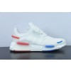 아디다스 아디다스 NMD_V3 부스트 OG 화이트 플라이 위브 시리즈 로우탑 팝콘 쿠셔닝 백 캐주얼 스포츠 러닝화 니트 화이트 블루 레드 GX3379 사이즈: 36-45