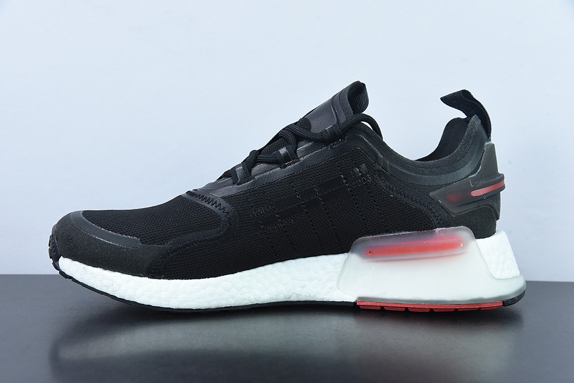 아디다스 아디다스 NMD_V3 부스트 OG 화이트 플라이 위브 로우탑 팝콘 쿠셔닝 페플럼 캐주얼 러닝화 ‘블랙 레드 블루’ GX3378 사이즈: 36-45