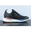 아디다스 아디다스 NMD_V3 부스트 OG 화이트 플라이 위브 로우탑 팝콘 쿠셔닝 페플럼 캐주얼 러닝화 ‘블랙 레드 블루’ GX3378 사이즈: 36-45