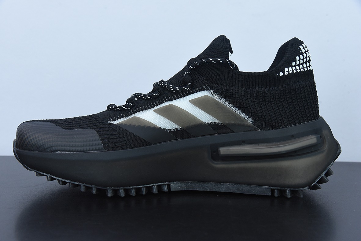 아디다스 오리지널스 NMD S1 캐주얼 통기성 러닝화 남성용 및 여성용 올블랙 아이템: GZ7900 사이즈: 36-45