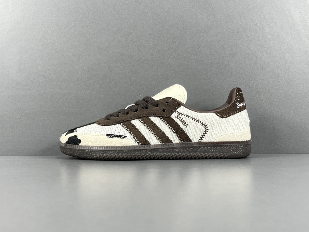 [아디] 베이지 브라운 블랙 카우 니트릴 X 아디다스 오리지널스 삼바 논슬립웨어 로우탑 보드쇼츠 남성용 및 여성용 모델 품목 번호: lD6024 사이즈: 36-45