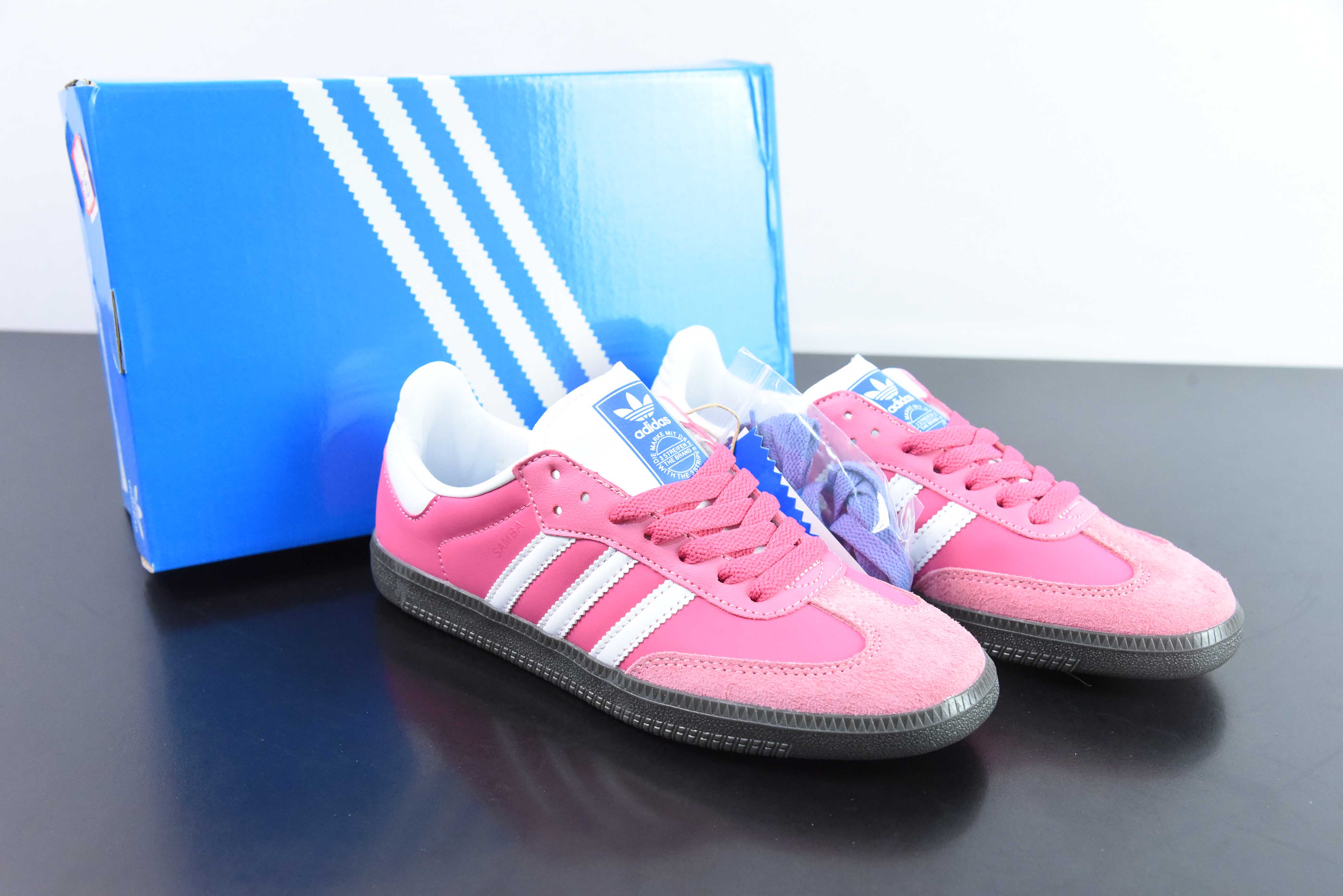 AD 오리지널스 삼바 비건 OG 삼바 시리즈 신사 독일 훈련 축구 스타일 백 캐주얼 스니커즈 크레딧: IG1024 사이즈: 36-45