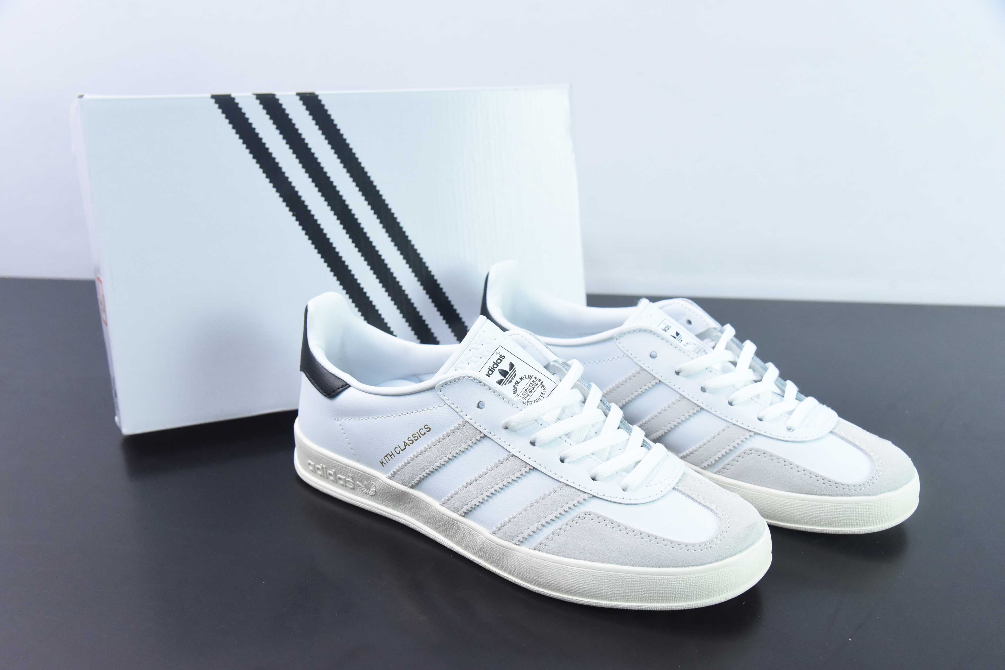 AD 오리지널스 가젤 인도어 × 키스 공동 브랜드 캐주얼 컴포트 경량웨어 로우탑 보드쇼츠 상품 번호: IE2572 사이즈: 36-45