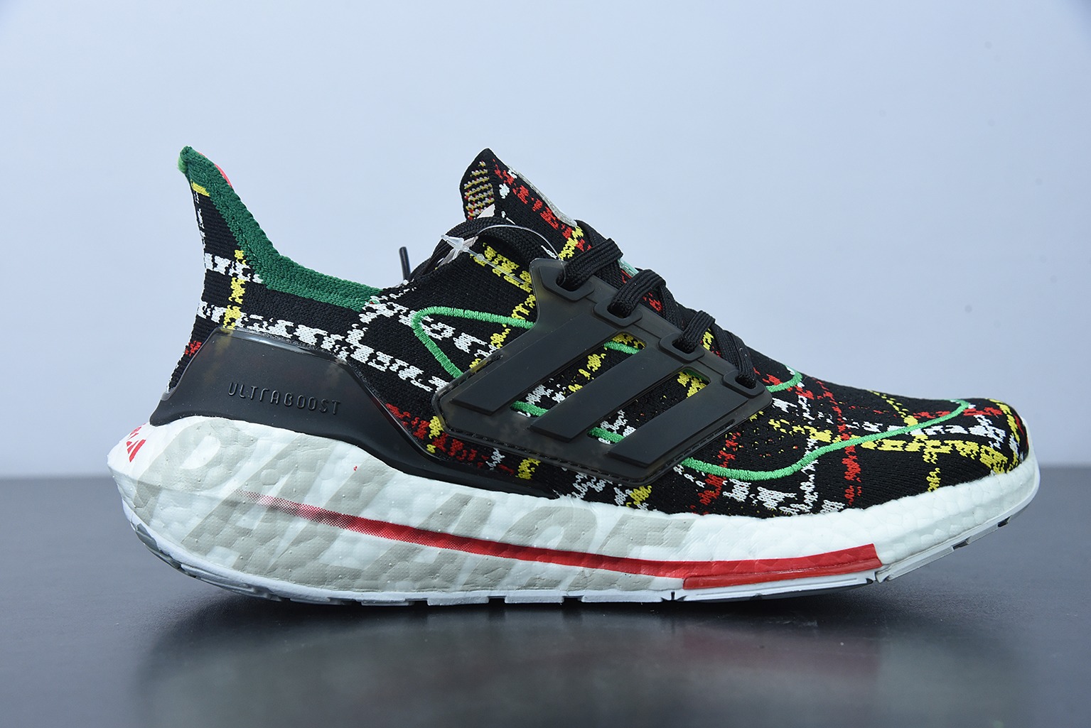 0J1H4 팰리스 x AD 울트라 부스트 ub2021 축제 멀티컬러 삭라이너 니트 어퍼 캐주얼 운동화 조거 GY5555 사이즈: 36-45