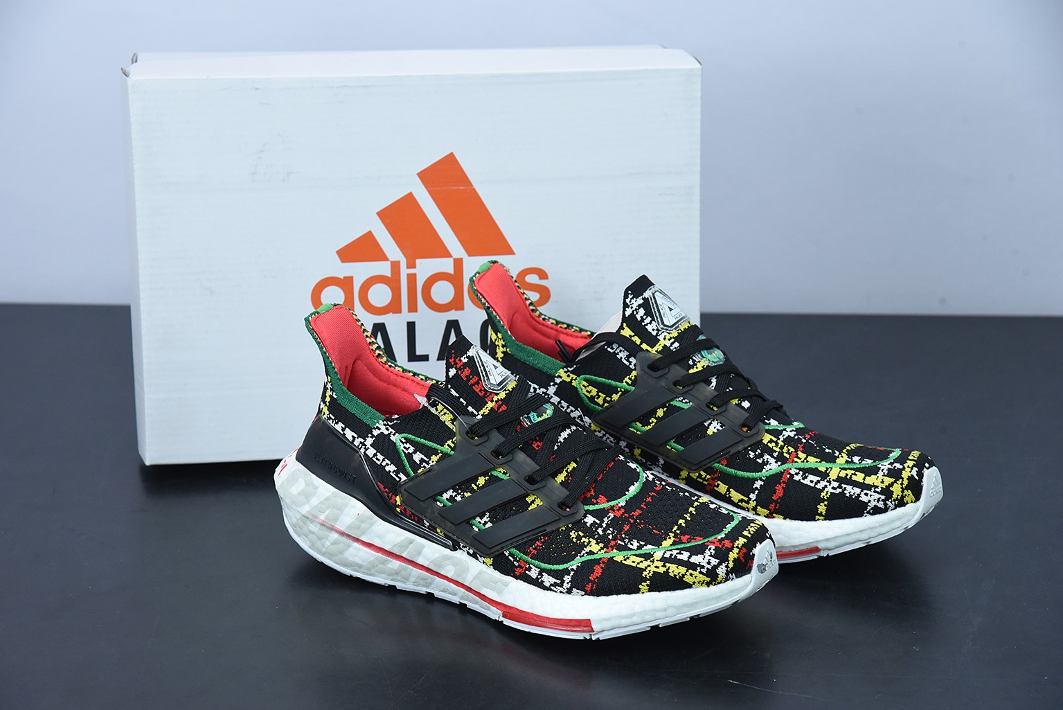 0J1H4 팰리스 x AD 울트라 부스트 ub2021 축제 멀티컬러 삭라이너 니트 어퍼 캐주얼 운동화 조거 GY5555 사이즈: 36-45