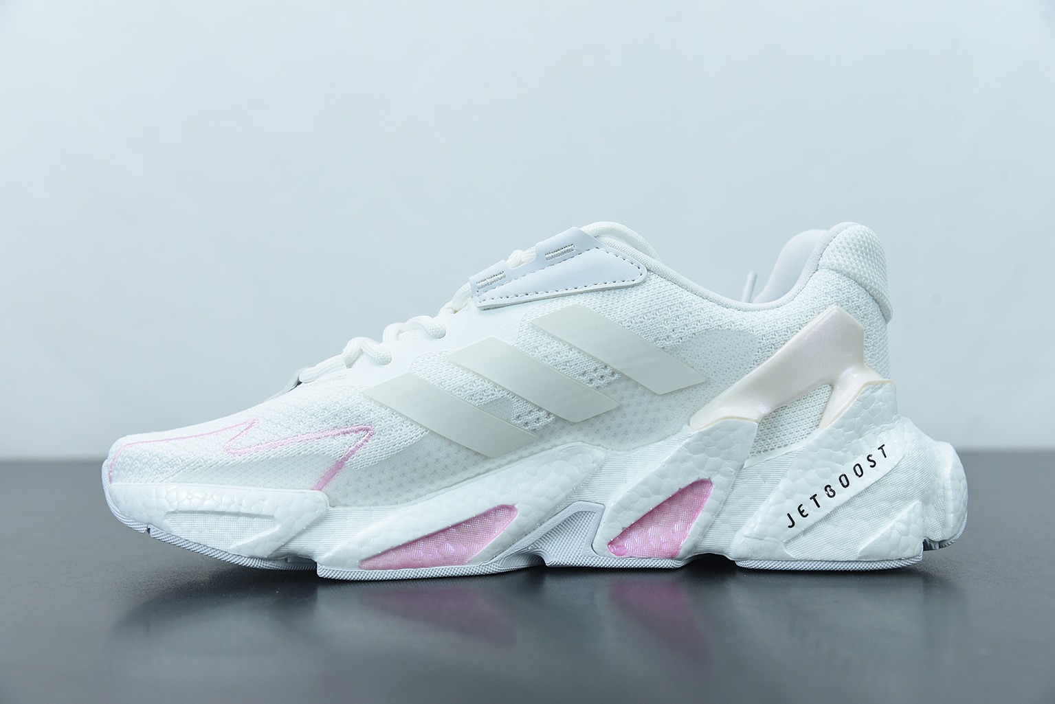 Adi X9000L4 화이트 핑크 애드 부스트 X9000L4 뉴 99 시리즈 레트로 팝콘 러닝화 품목 번호: GX3487 사이즈: 36-39