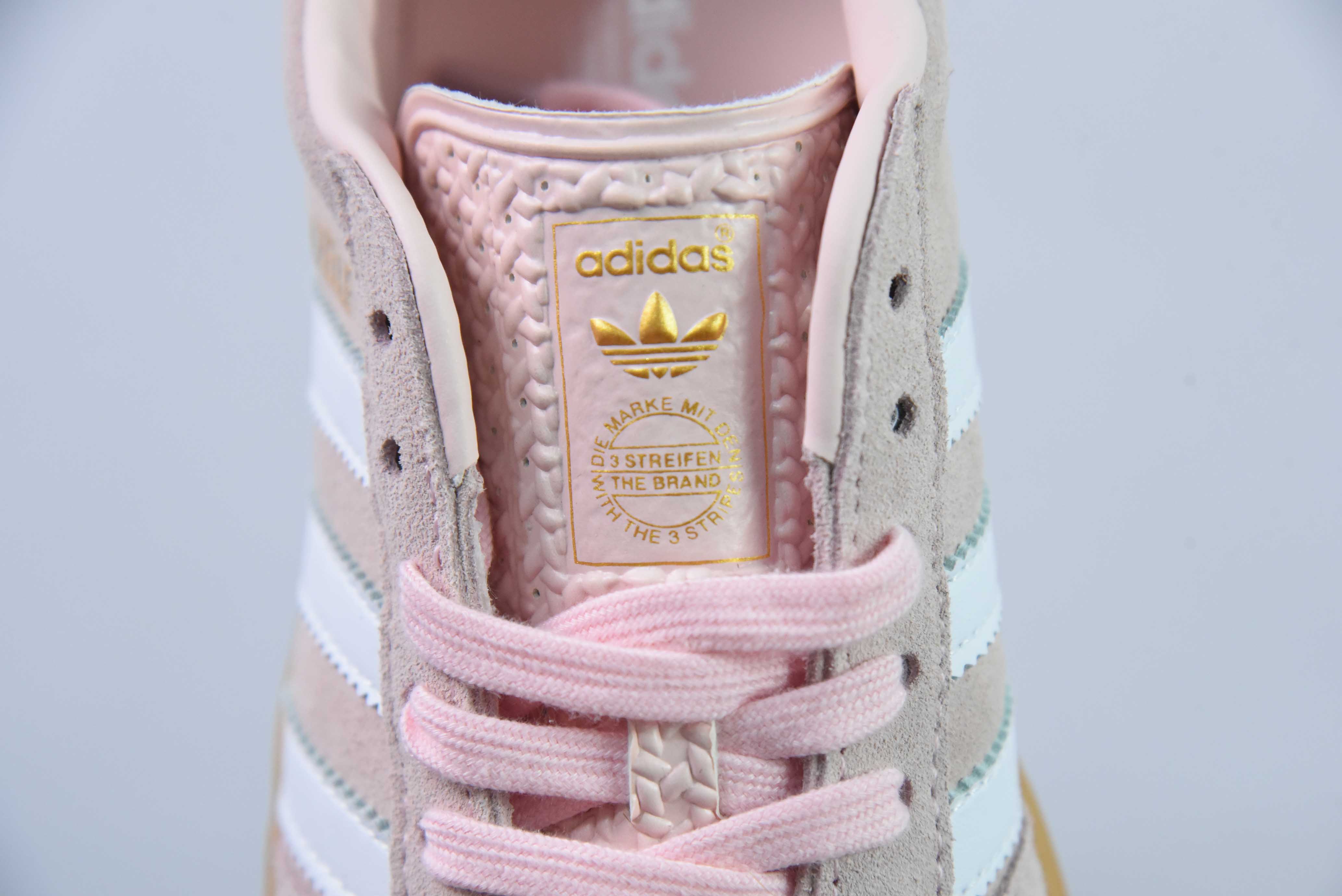 AD 오리지널 가젤 트레이너 가젤 실내화 시리즈 로우탑 빈티지 다용도 캐주얼 운동화 핑크 화이트 IH5484 사이즈: 35-41