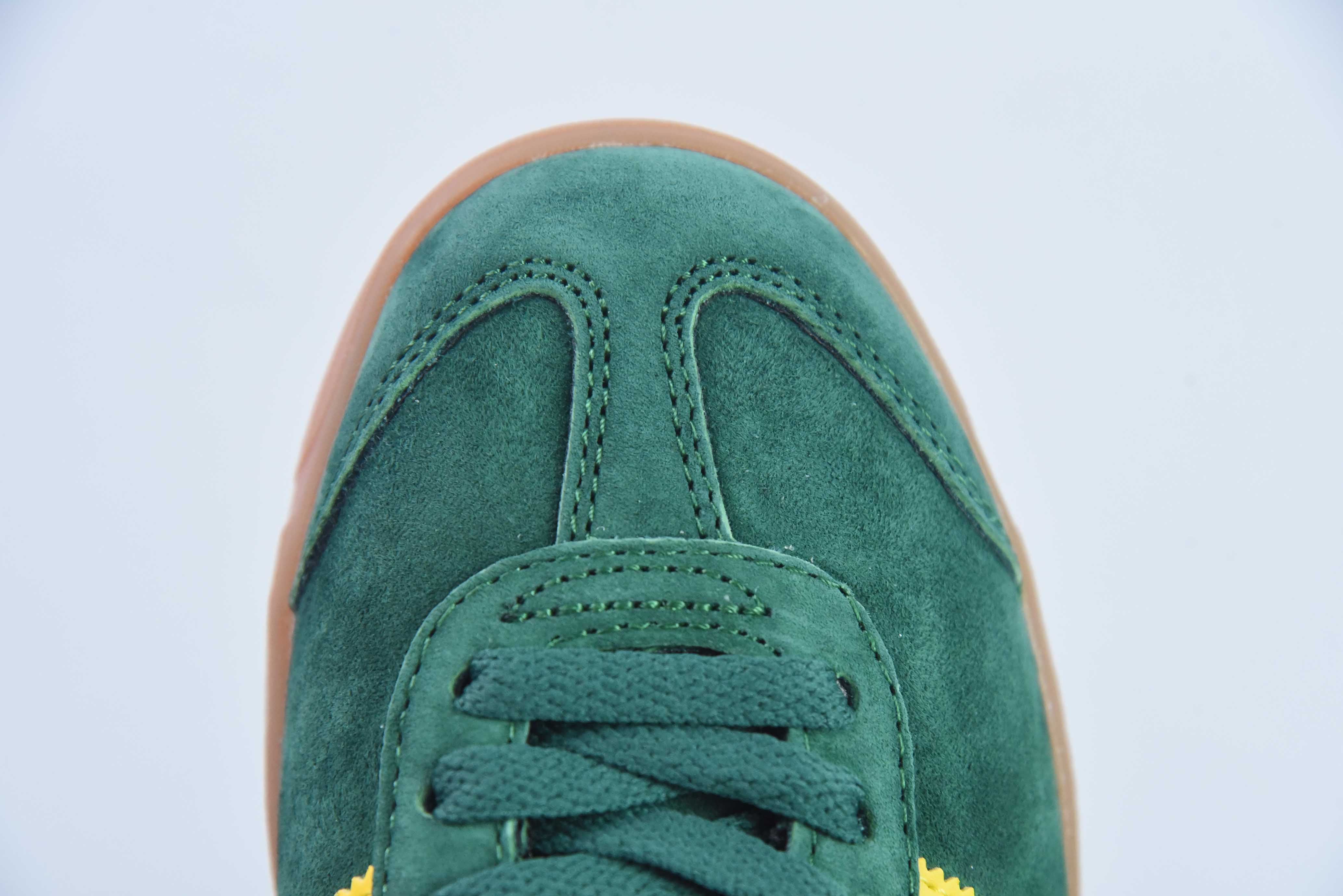 아디다스 오리지널스 스테이트 시리즈 IL 스테이트 시리즈 클래식 레트로 독일 트레이닝 스타일 캐주얼 스니커즈 스웨이드 다크 그린 옐로우 검 솔 GW5752 사이즈: 36-45