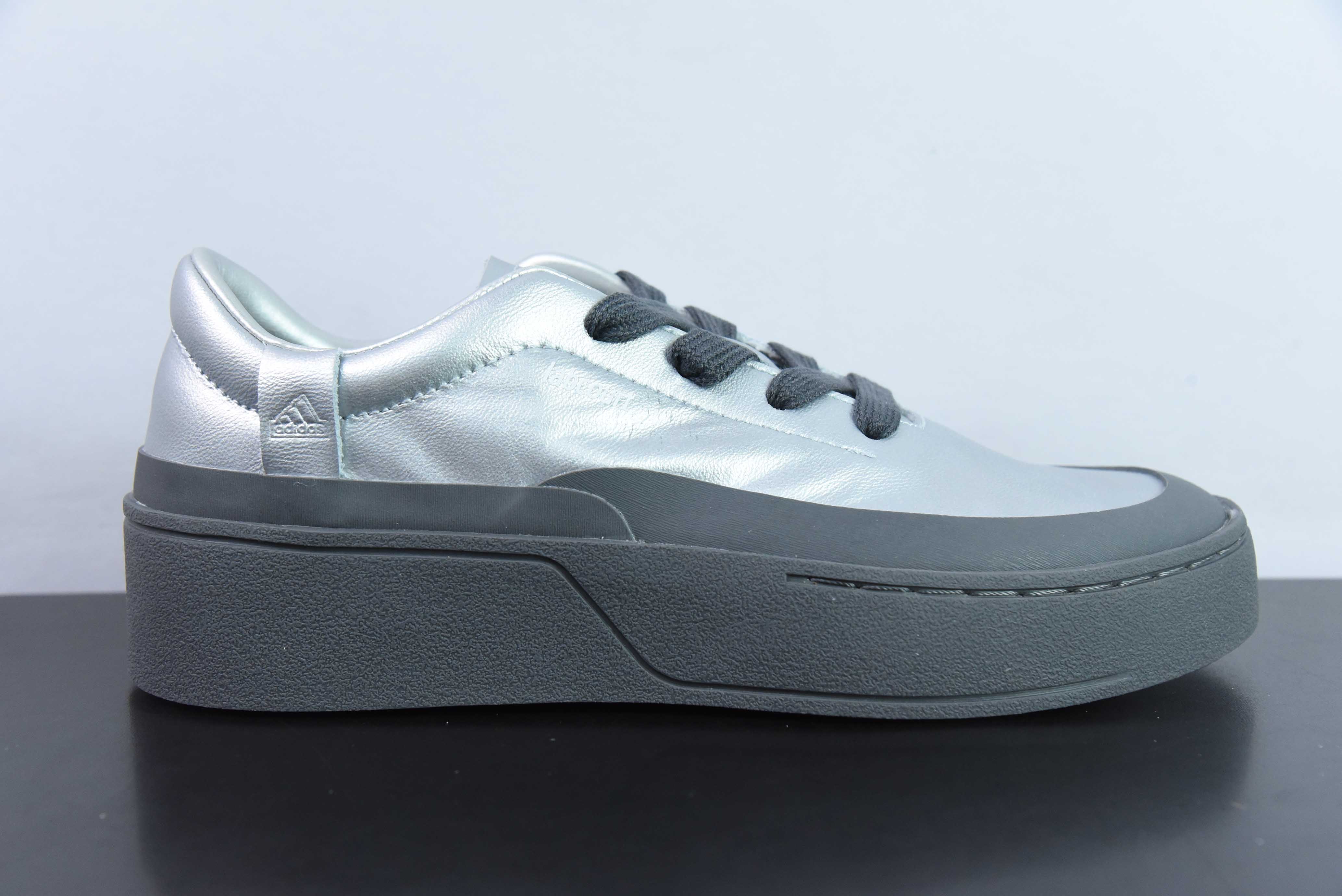 아디다스 LABCOURT 트레이너 실버 그레이 플랫폼 포그 플랫 교체 품목: IF1655 사이즈: 35.5-45