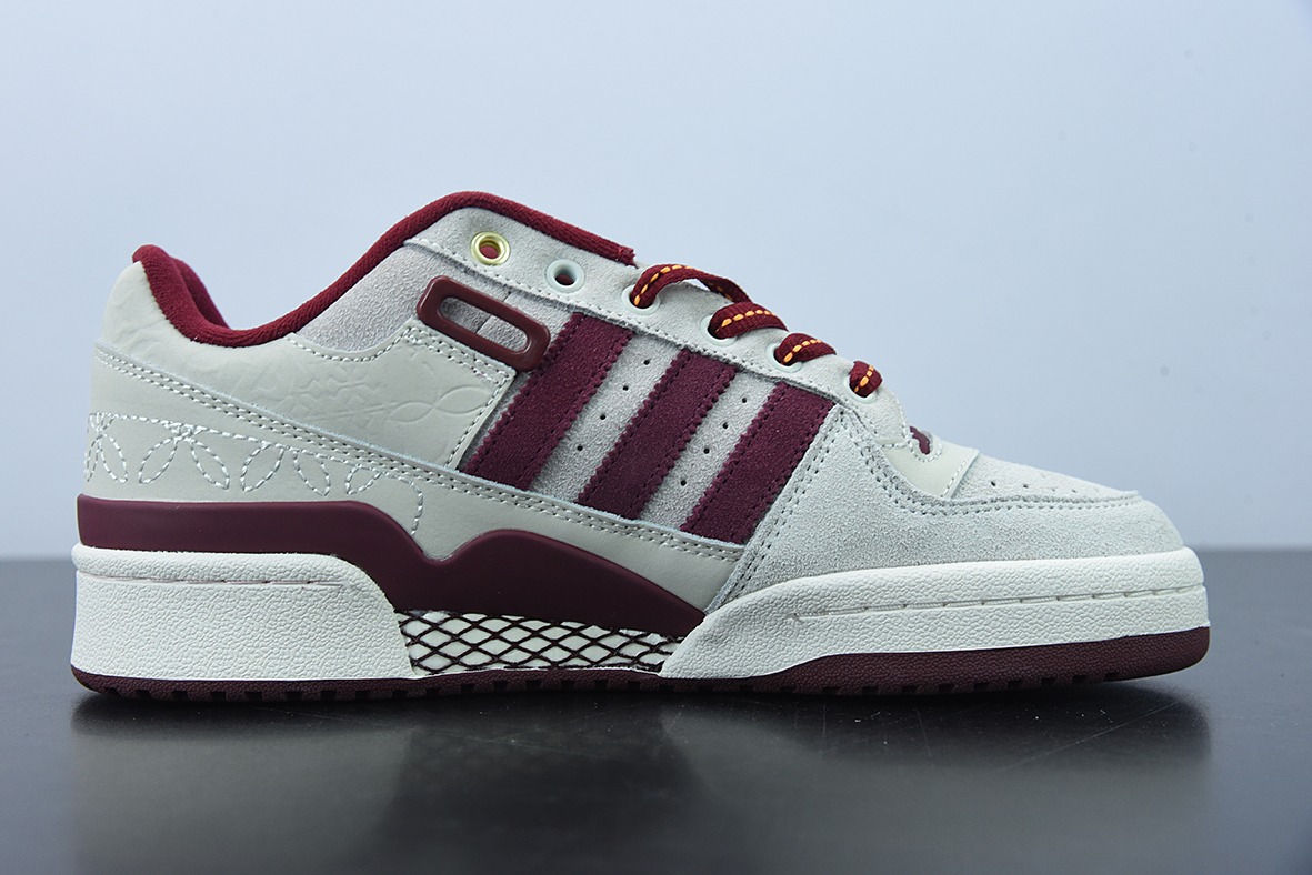 H08G3 아디 클로버 오리지널스 포럼 84 로우 화이트 와인 레드 벨크로 로우탑 레트로 레이스업 백 캐주얼 스포츠 보드 슈즈 아이템 번호: GX8866 사이즈: 36-45