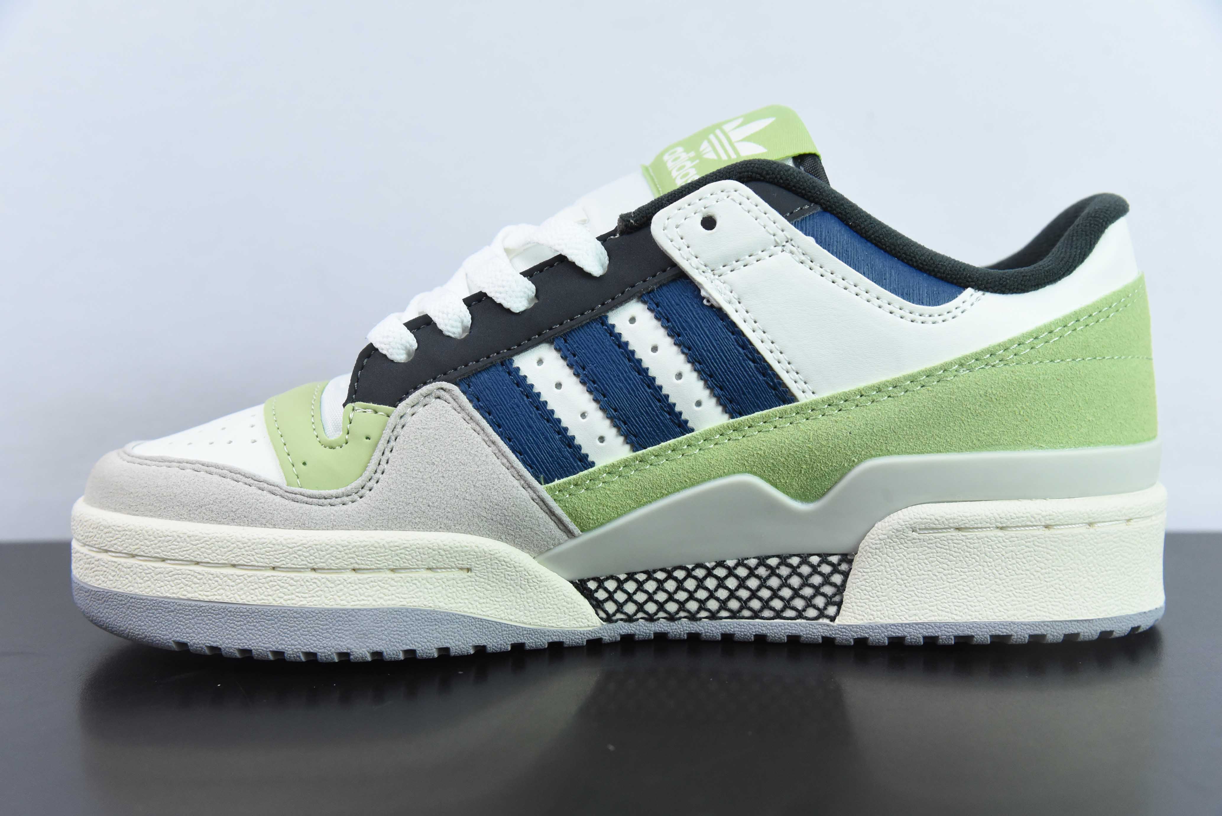 아디다스 AD 오리지널스 포럼 로우 화이트 그린 그레이 블루 클래식 레트로 트렌드 캐주얼 보드 슈즈 아이템 번호: ID6263 사이즈: 36-45