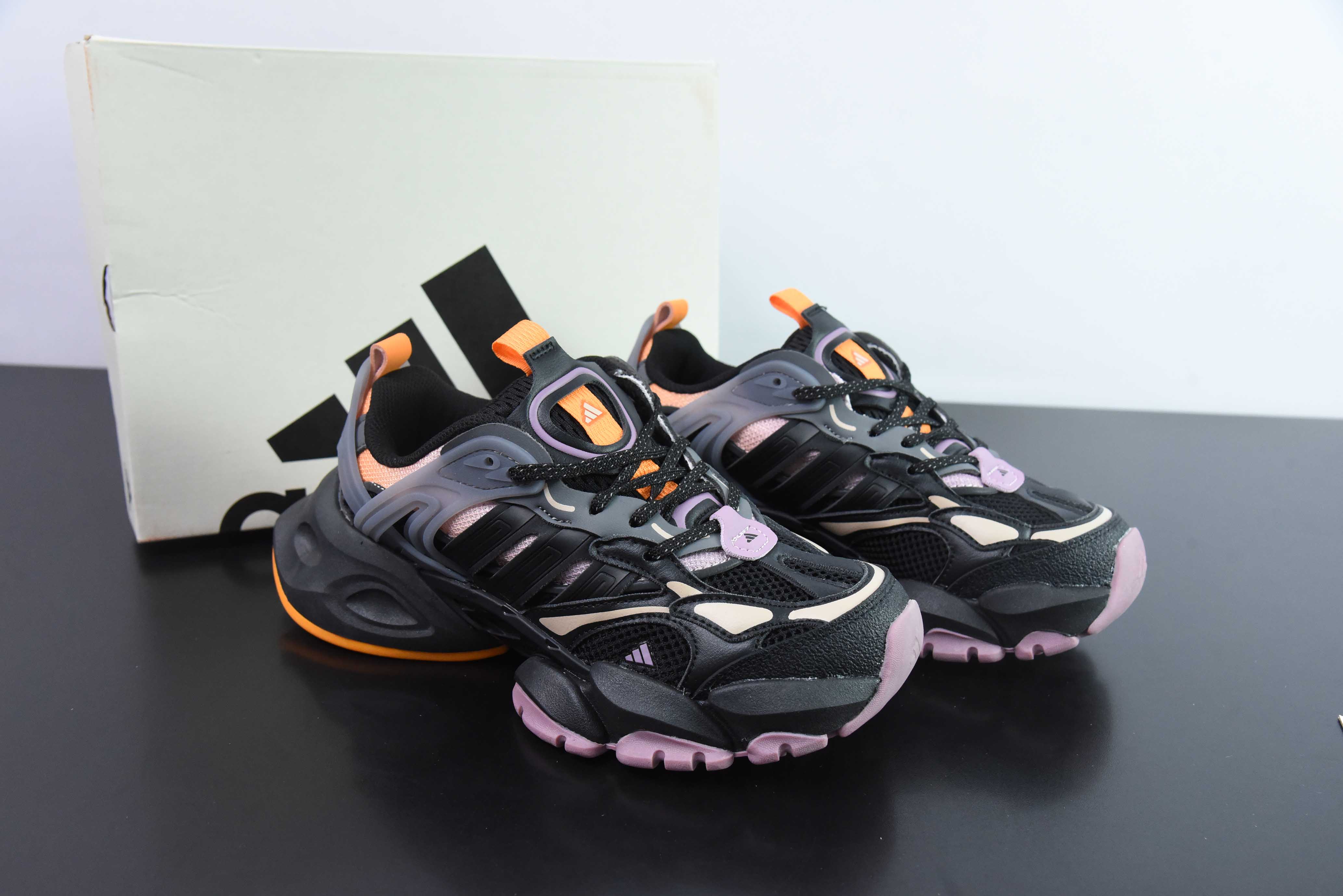 아디다스 아디다스 XLG 러너 디럭스 8511 러너 디럭스 시리즈 낮은 상단 두꺼운 바닥 높이 증가 팝 스타일 레트로 쿠셔닝 캐주얼 스포츠 조깅화 블랙 오렌지 J 사이즈 : 36-45