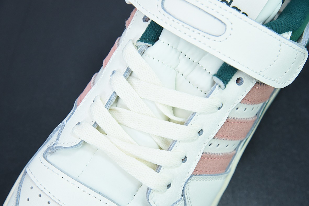 아디 포럼 로우 화이트 핑크 그린 로우탑 스포츠 및 레저 신발 품목 번호: HO1671 사이즈: 36-45