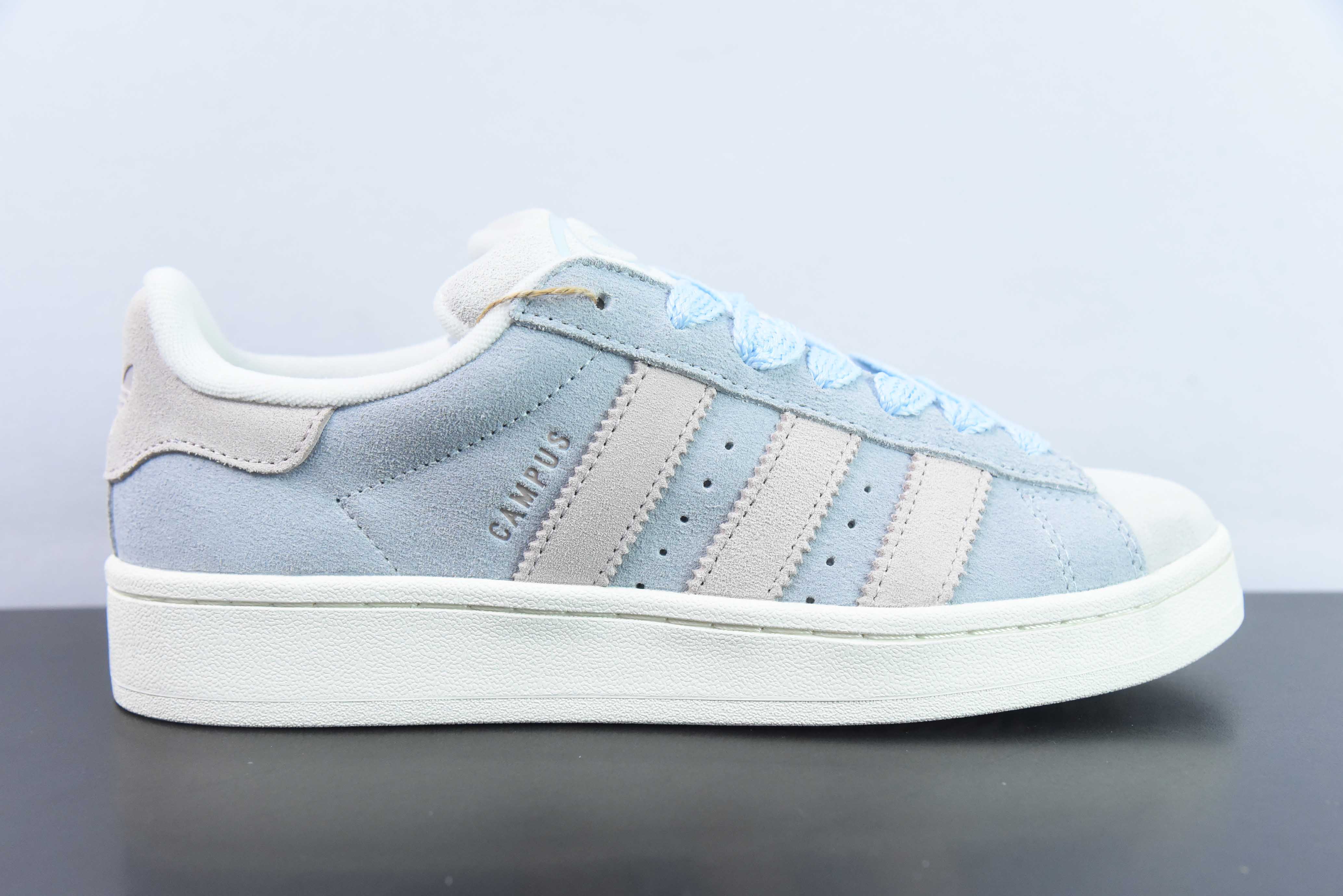 AD 오리지널스 캠퍼스 00S 아디다스 샴록 레트로 캐주얼 미끄럼 방지 웨어러블 로우탑 보드 슈즈 IG5990 그레이 블루 핑크 사이즈: 36-45