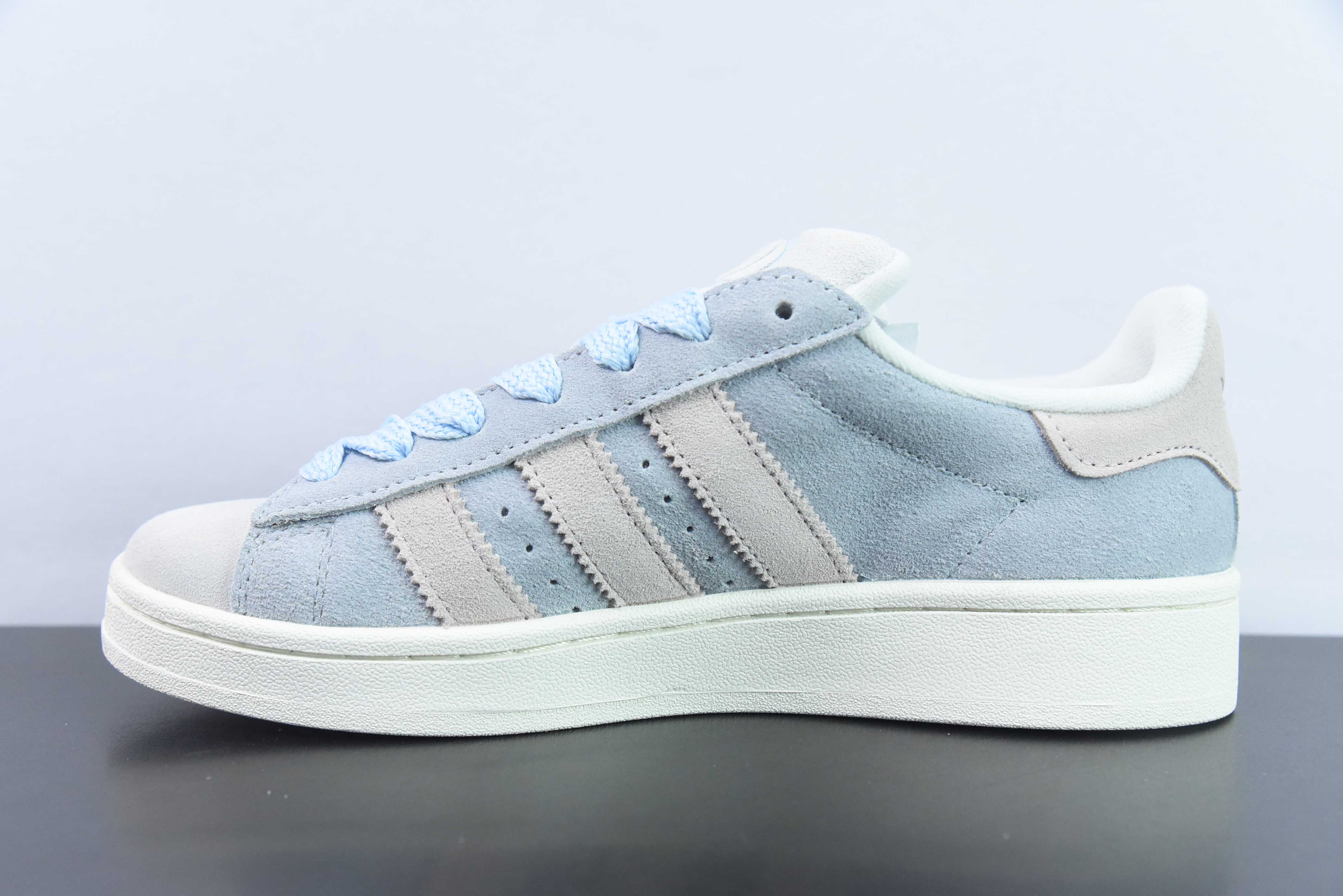 AD 오리지널스 캠퍼스 00S 아디다스 샴록 레트로 캐주얼 미끄럼 방지 웨어러블 로우탑 보드 슈즈 IG5990 그레이 블루 핑크 사이즈: 36-45