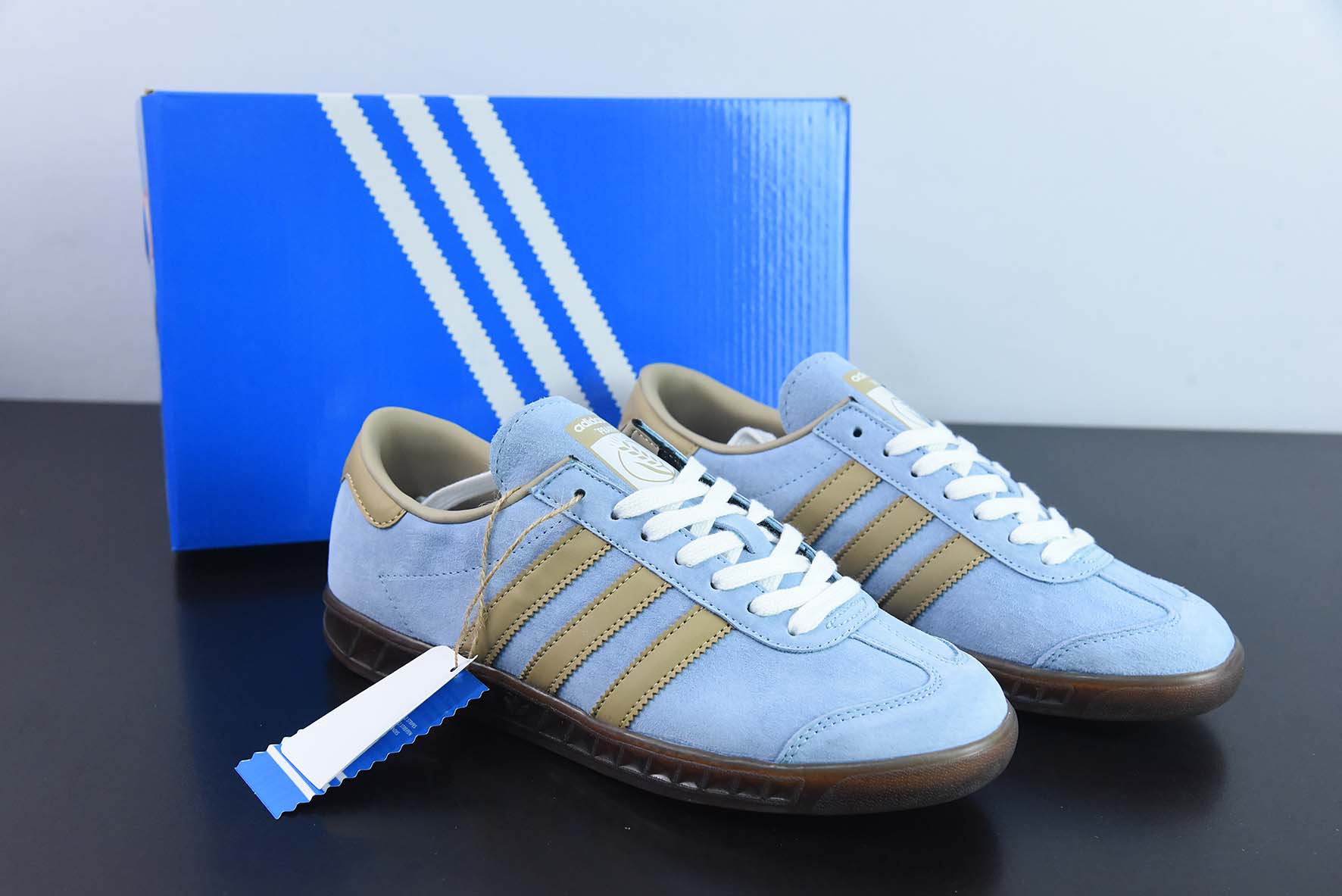 KAJU13546938 아디다스 핸드볼 스페시알 내마모성 경량 캐주얼 크리켓화 라이트 블루 옐로우 아이템 번호 ID6963 사이즈: 36-45