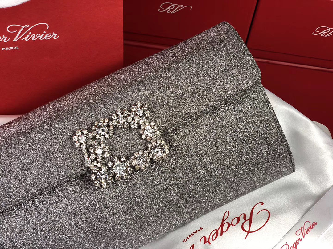 로저비비에 플라워 펄 클러치&숄더 24CM R30440