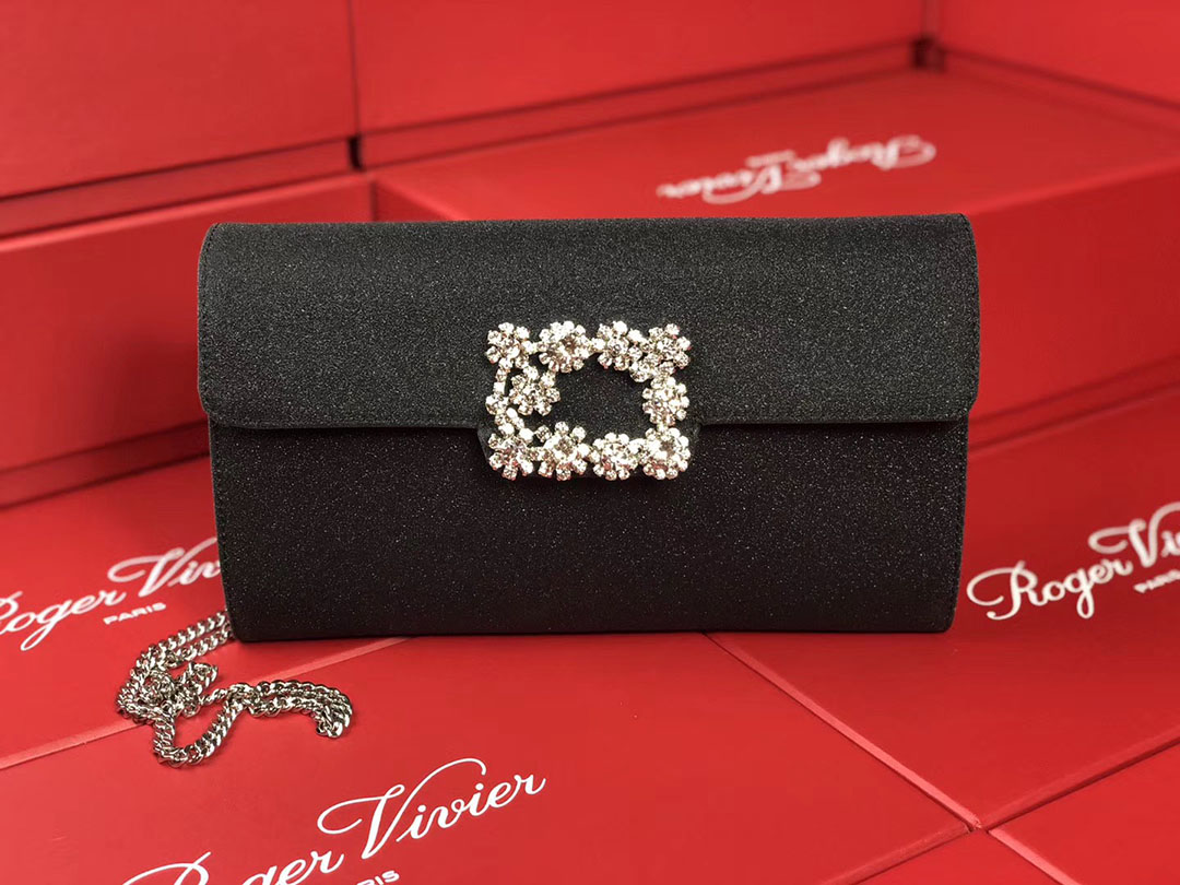 로저비비에 플라워 펄 클러치&숄더 24CM R30440