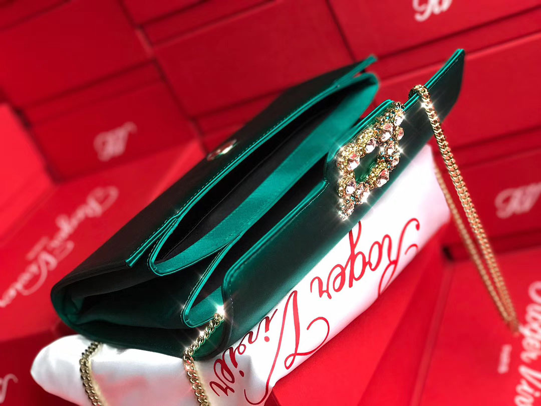 로저비비에 플라워 새틴 클러치&숄더 24CM R30440