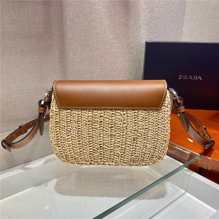 Prada 프라다 라피아 레더 라탄 크로스백 1BD243 2020/신상