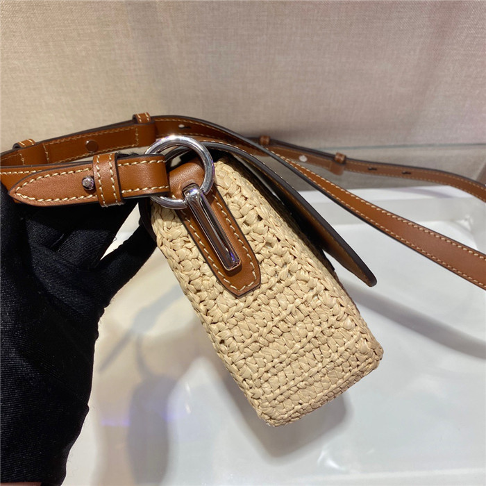 Prada 프라다 라피아 레더 라탄 크로스백 1BD243 2020/신상