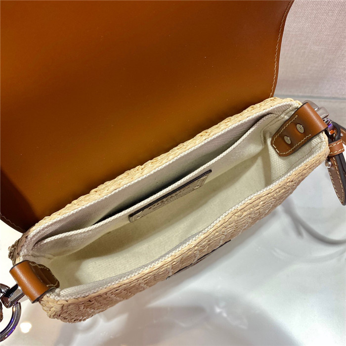 Prada 프라다 라피아 레더 라탄 크로스백 1BD243 2020/신상