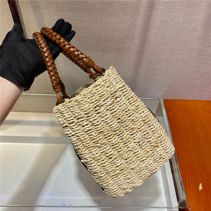 Prada 프라다 라피아 레더 라탄 토트백 1BD244 2020/신상