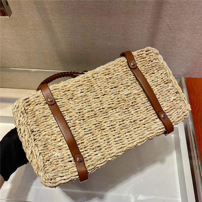Prada 프라다 라피아 레더 라탄 토트백 1BD244 2020/신상