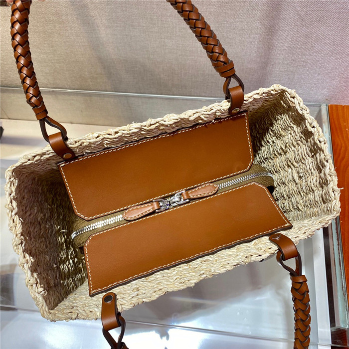Prada 프라다 라피아 레더 라탄 토트백 1BD244 2020/신상
