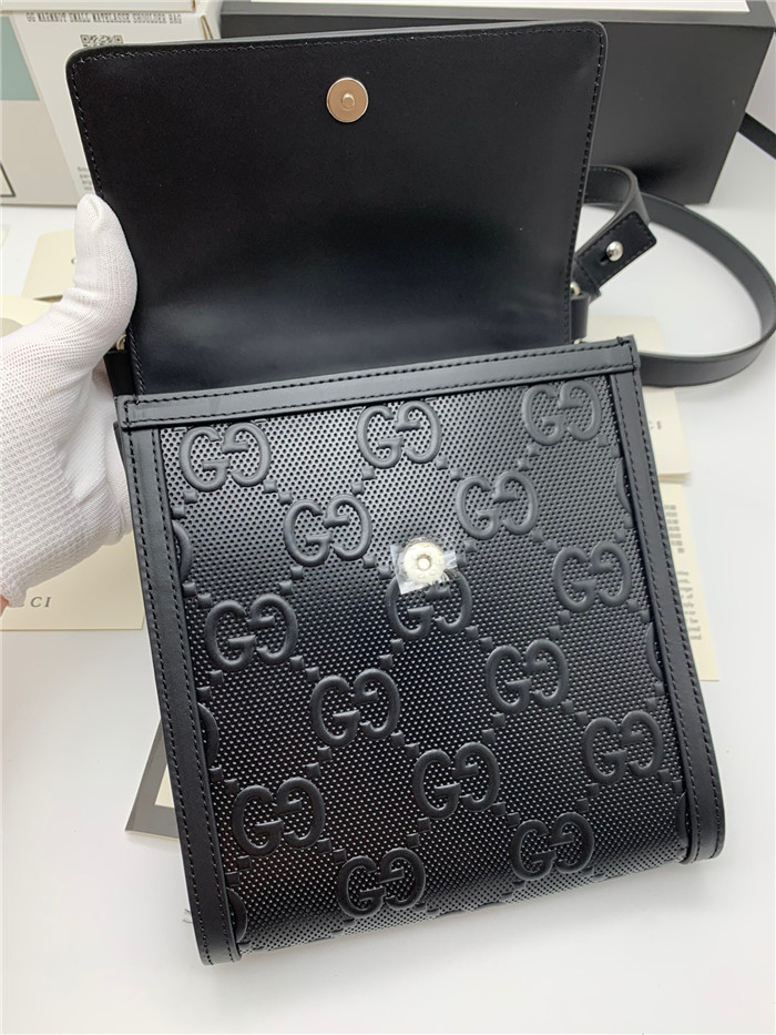Gucci 구찌 블랙 GG 엠보스 메신저백 625782 2020/신상