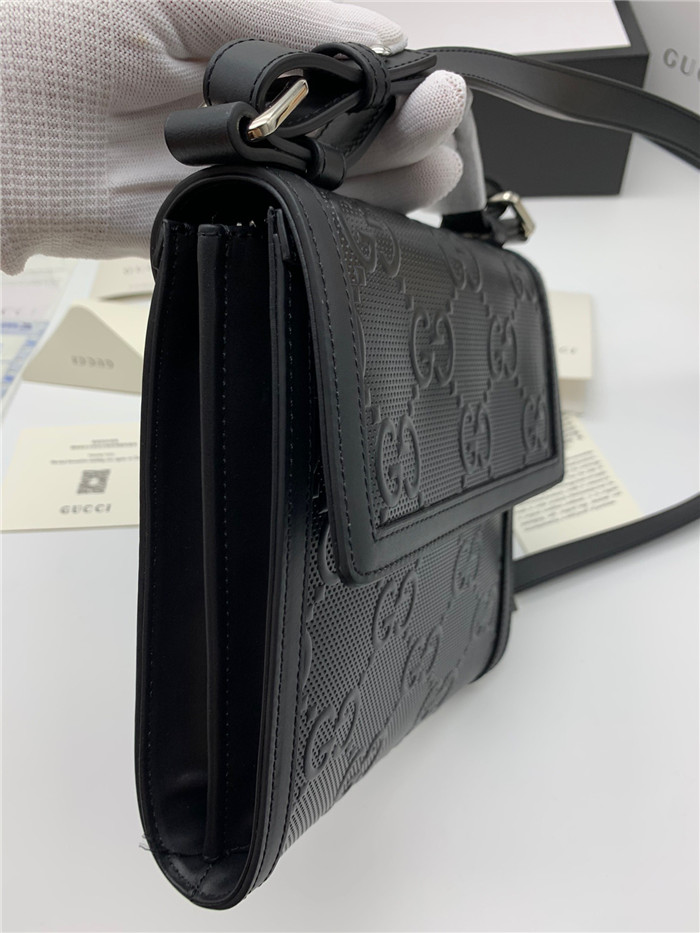 Gucci 구찌 블랙 GG 엠보스 메신저백 625782 2020/신상