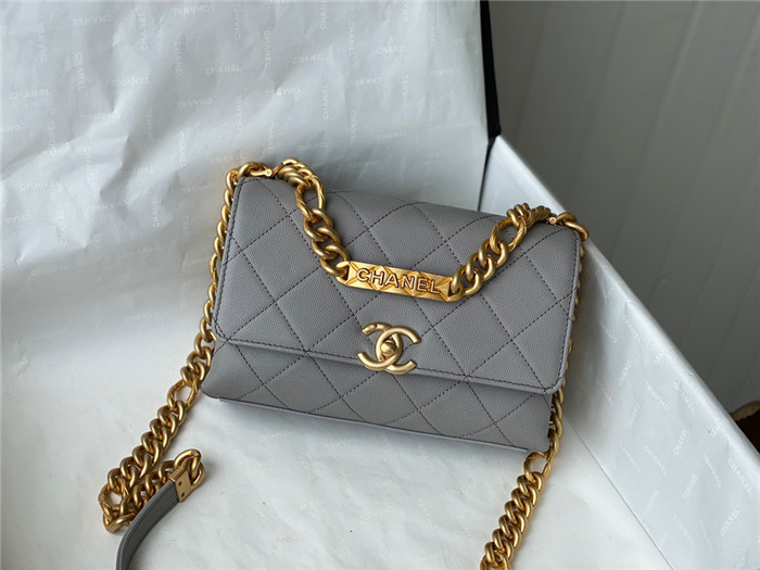 CHANEL  샤넬 캐비어 퀼팅 미니 플랩백 체인백 AS2711