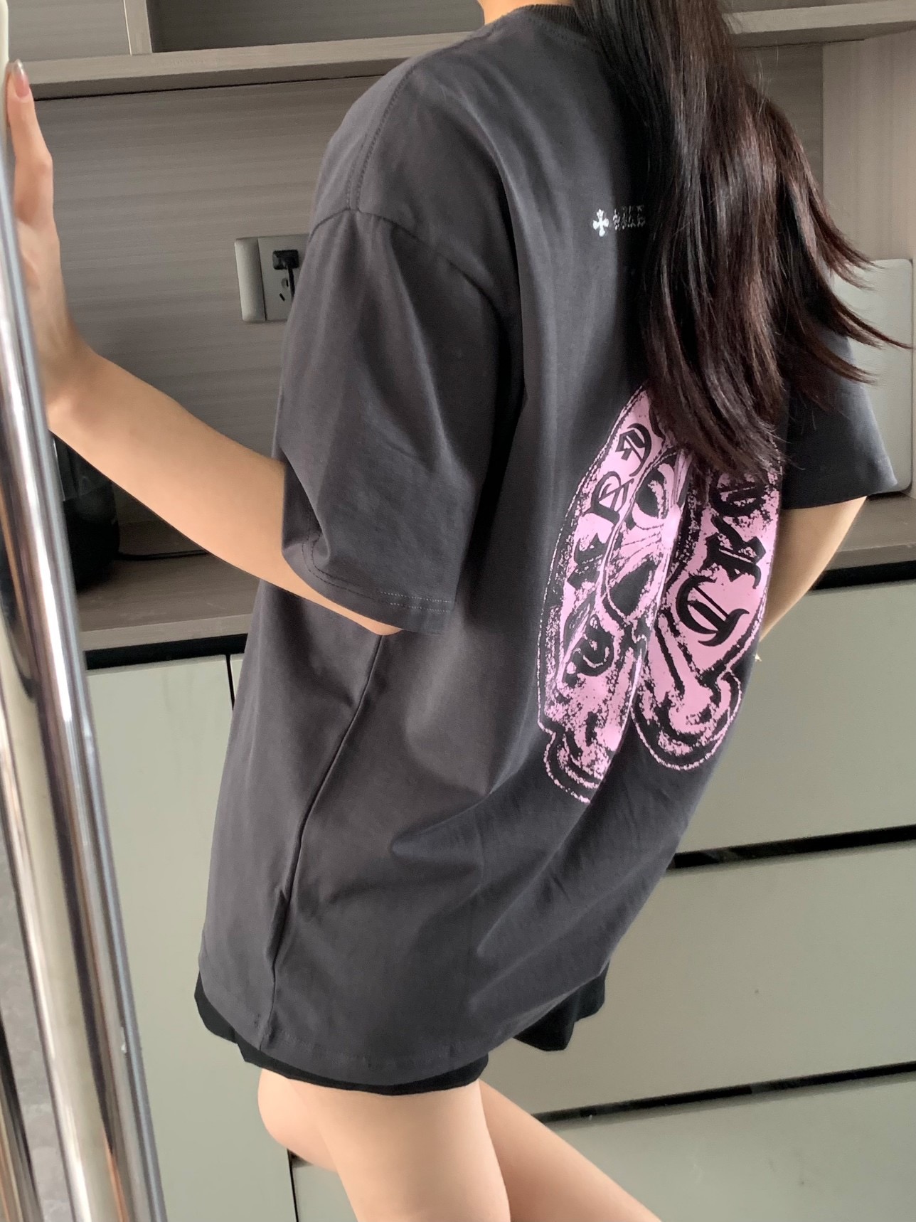 크롬 하트 쇼트 슬리브