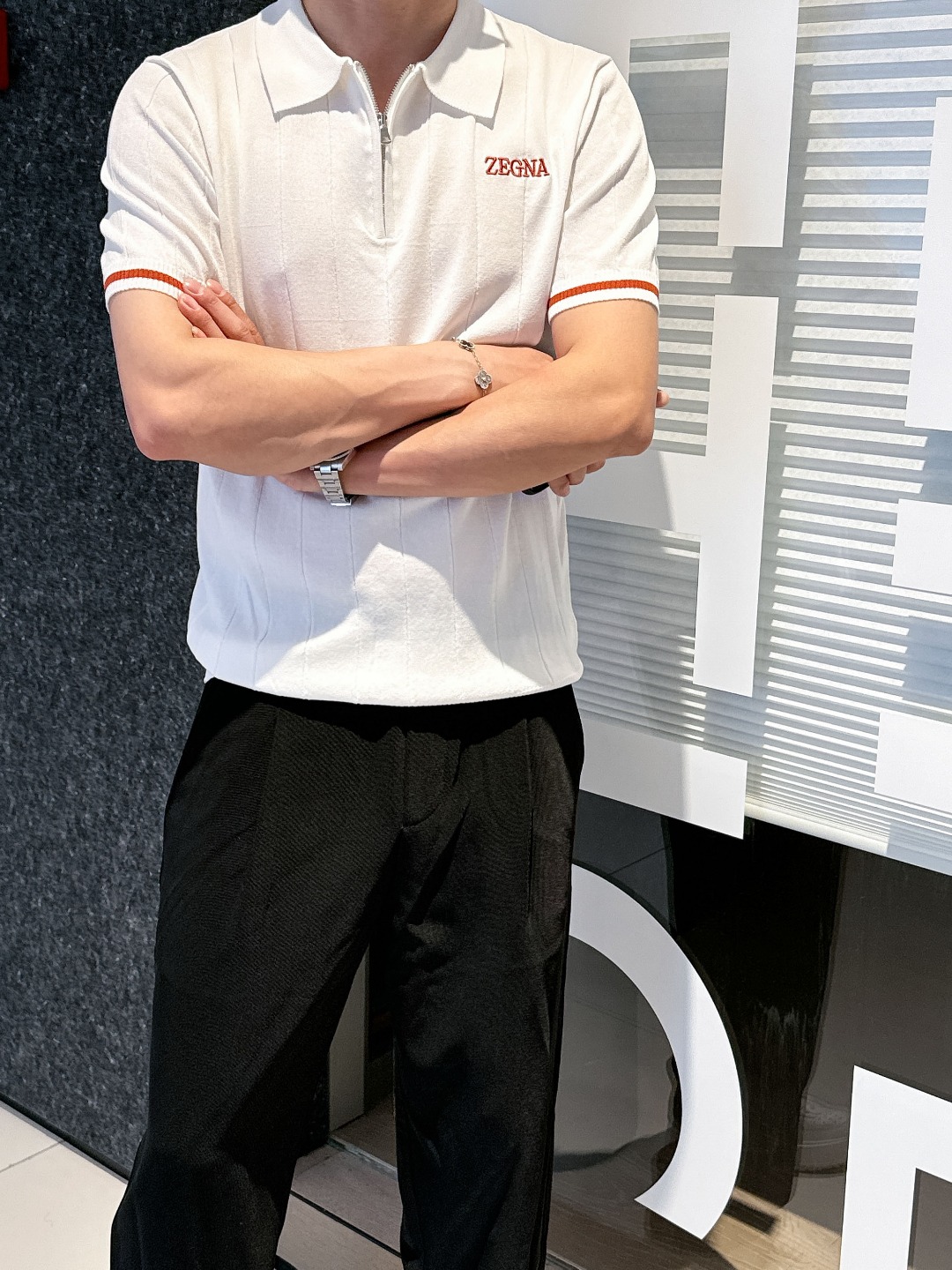 몽클레르픽셀라벨폴로셔츠