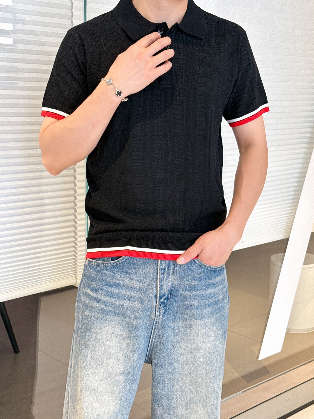 에르메스2025새로운반팔폴로레터링