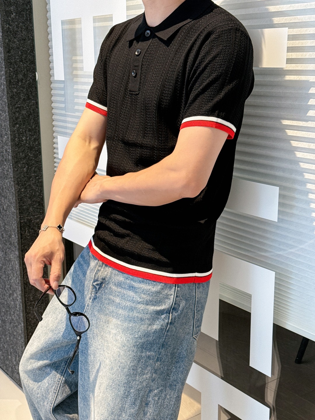 에르메스2025새로운반팔폴로레터링